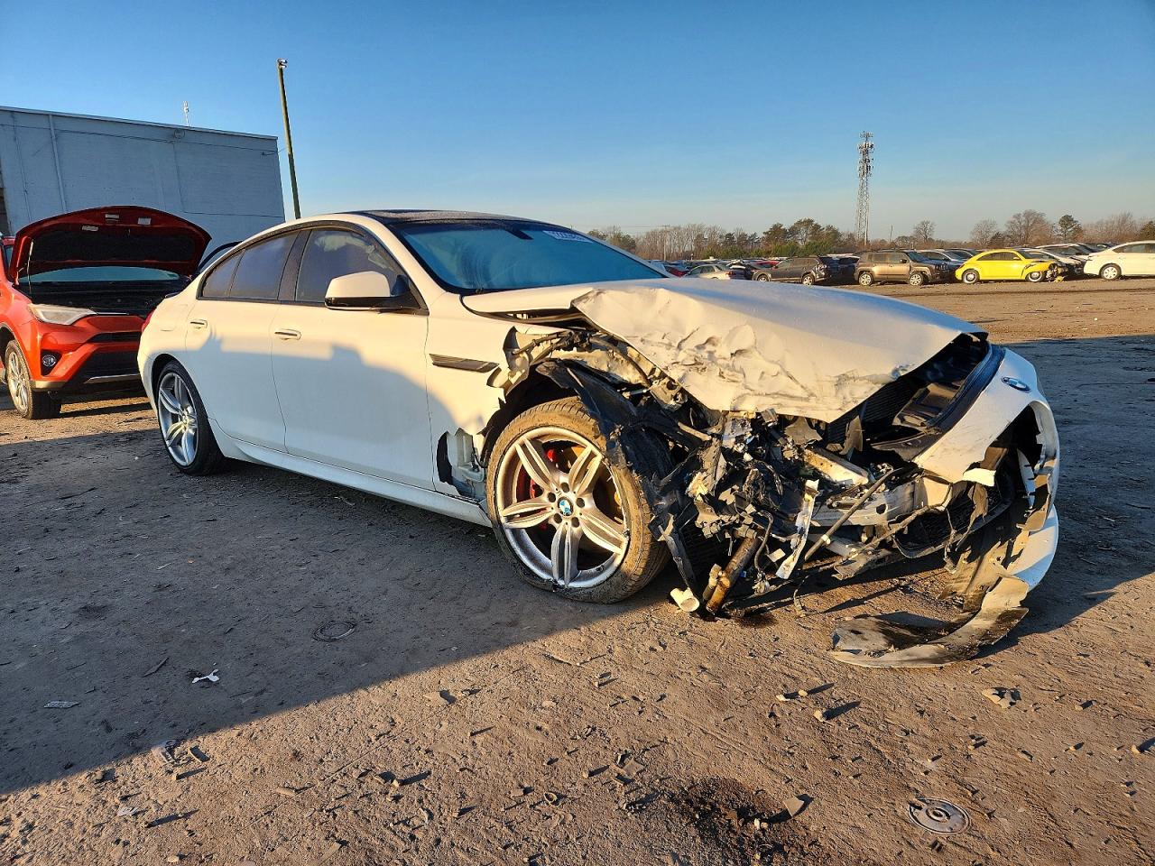 2014 Bmw 640 Xi Gran Coupe White vin: WBA6B8C53ED452404