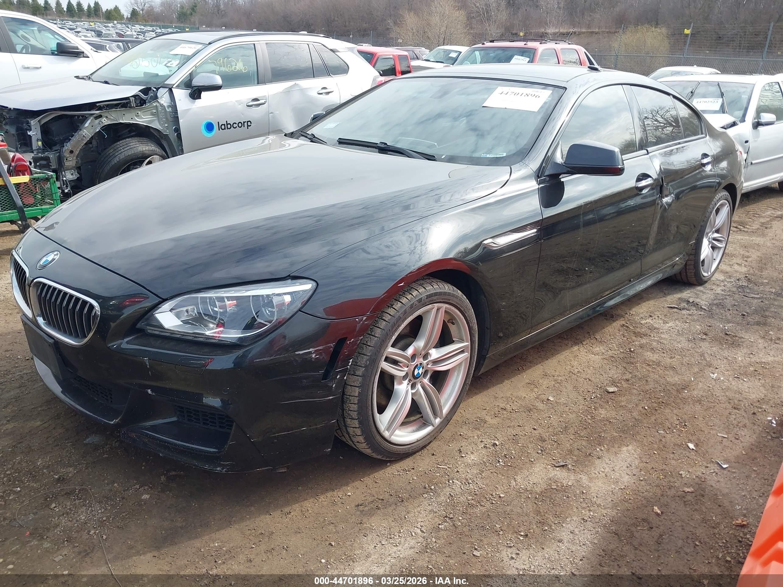 2014 Bmw 640i Gran Coupe Xdrive Черный vin: WBA6B8C54EDZ72787