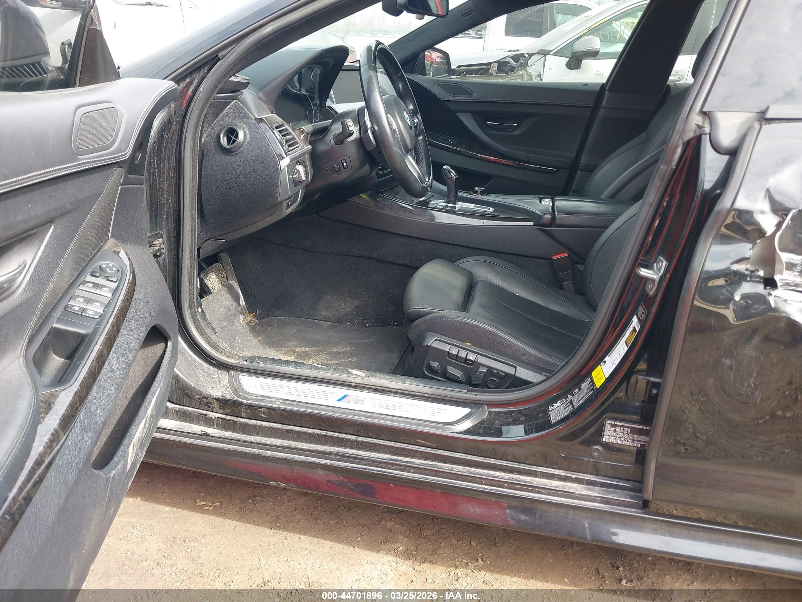2014 Bmw 640i Gran Coupe Xdrive Черный vin: WBA6B8C54EDZ72787