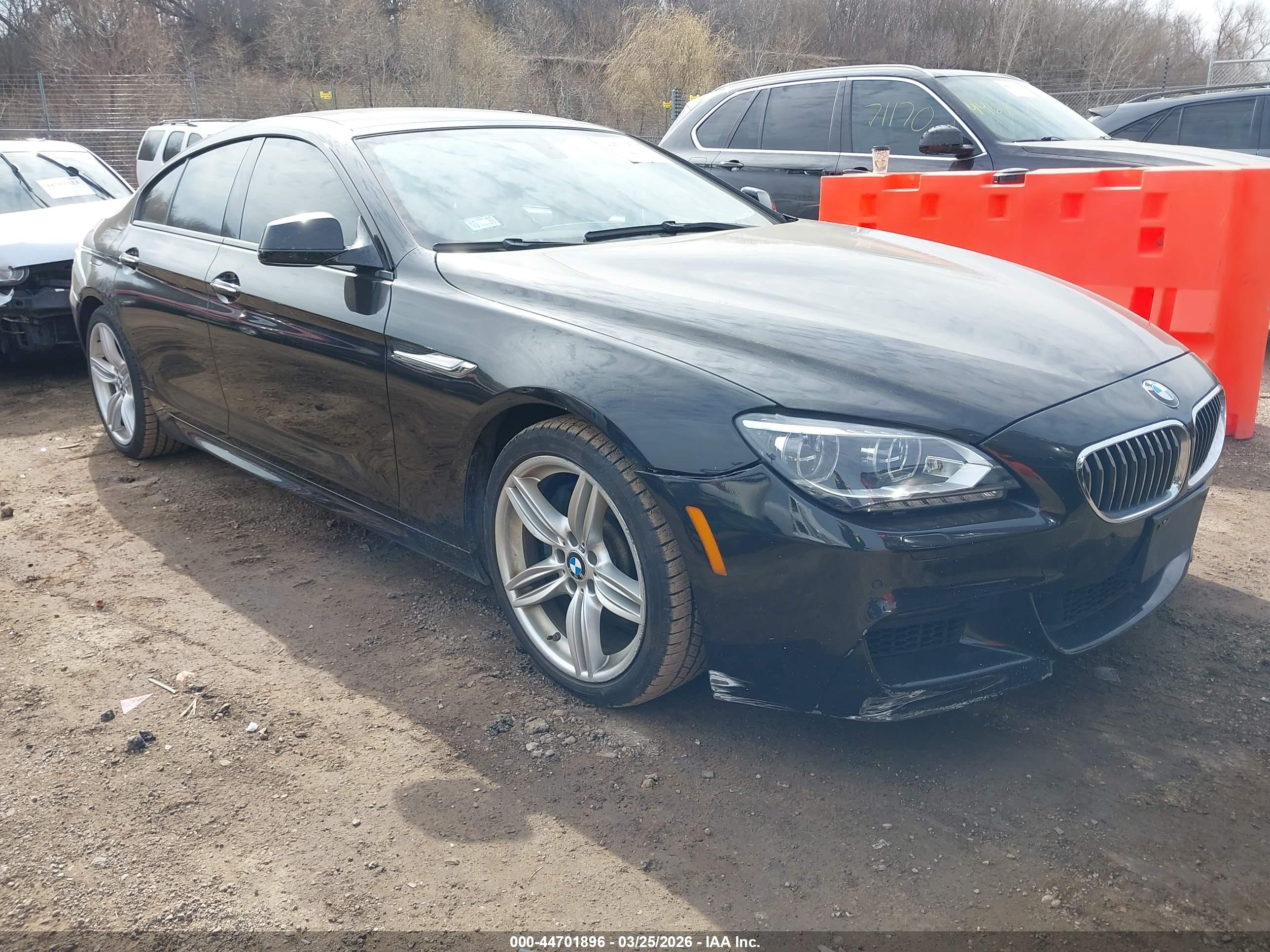 2014 Bmw 640i Gran Coupe Xdrive Black vin: WBA6B8C54EDZ72787