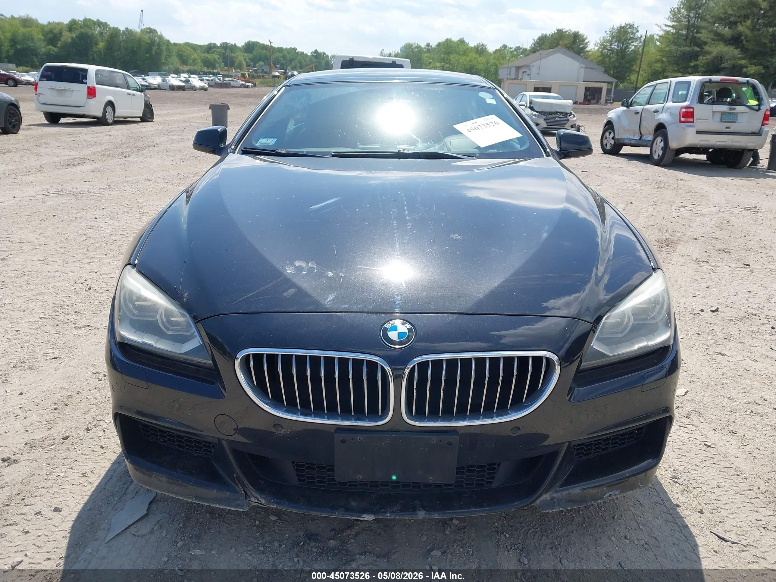 2015 Bmw 640i Gran Coupe Xdrive Black vin: WBA6B8C54FD453241