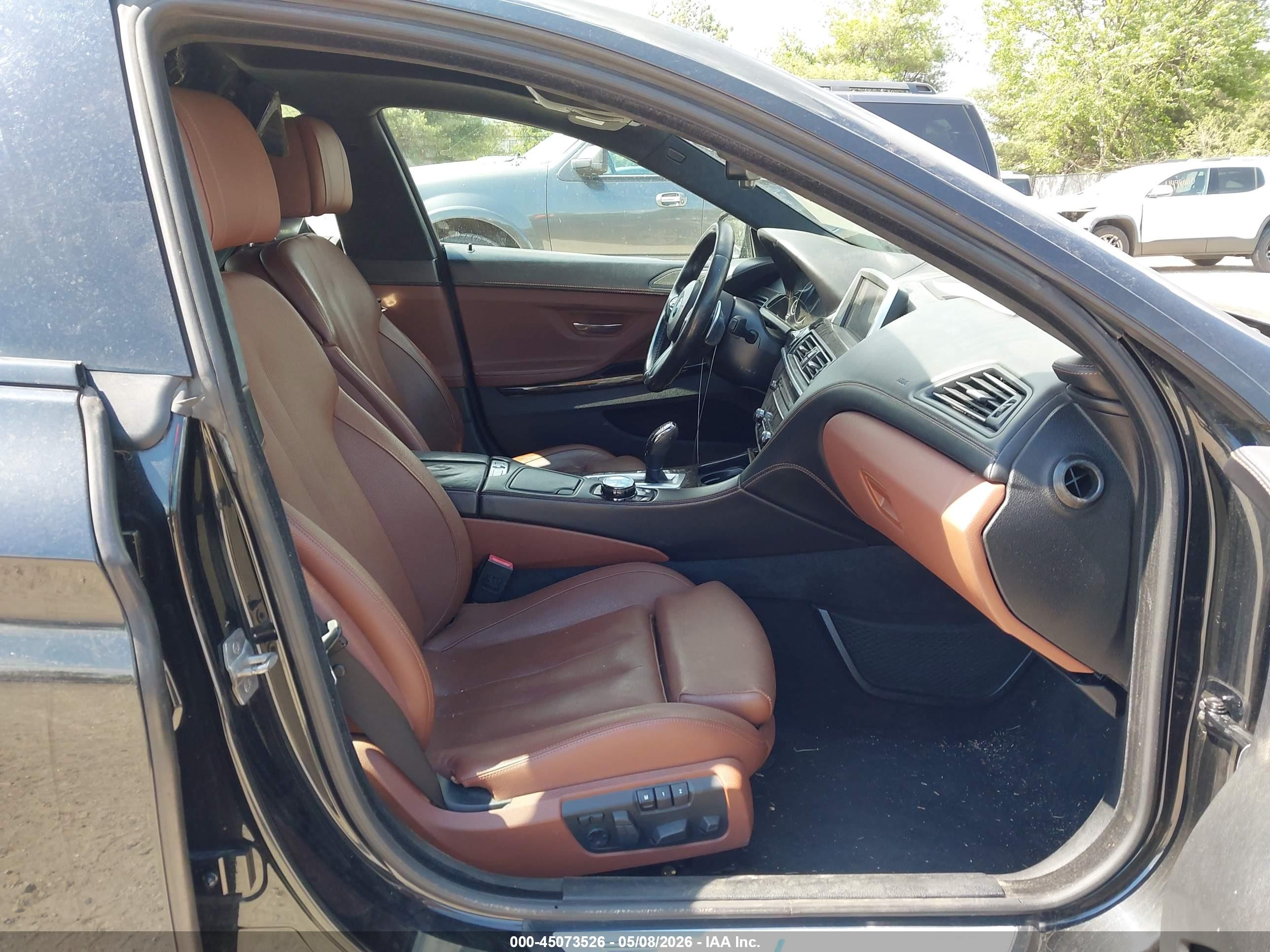 2015 Bmw 640i Gran Coupe Xdrive Black vin: WBA6B8C54FD453241