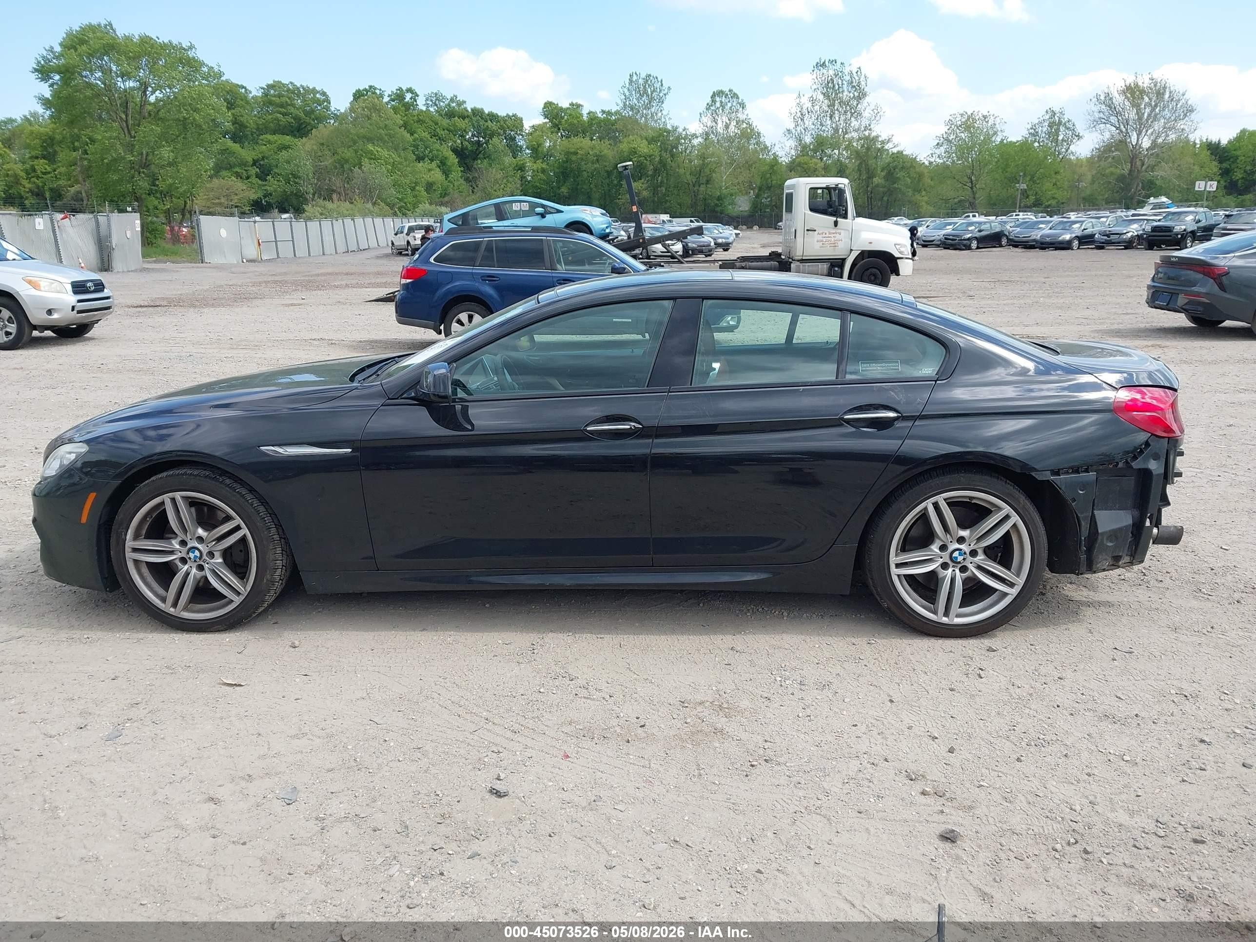 2015 Bmw 640i Gran Coupe Xdrive Black vin: WBA6B8C54FD453241