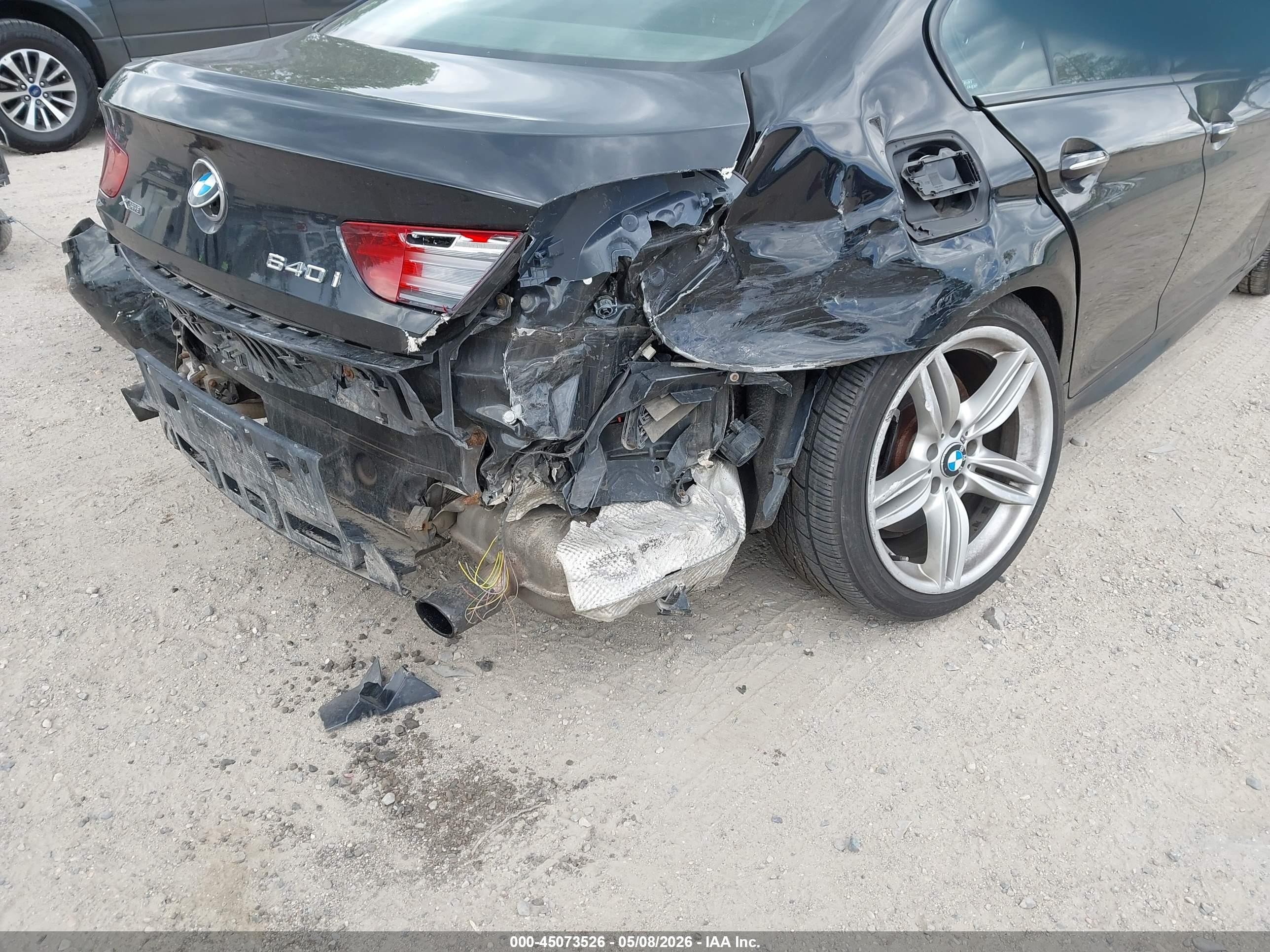 2015 Bmw 640i Gran Coupe Xdrive Black vin: WBA6B8C54FD453241