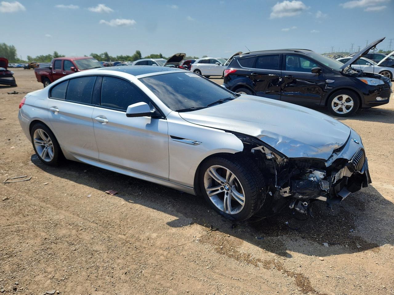 2014 Bmw 640 Xi Gran Coupe Silver vin: WBA6B8C55EDZ72345