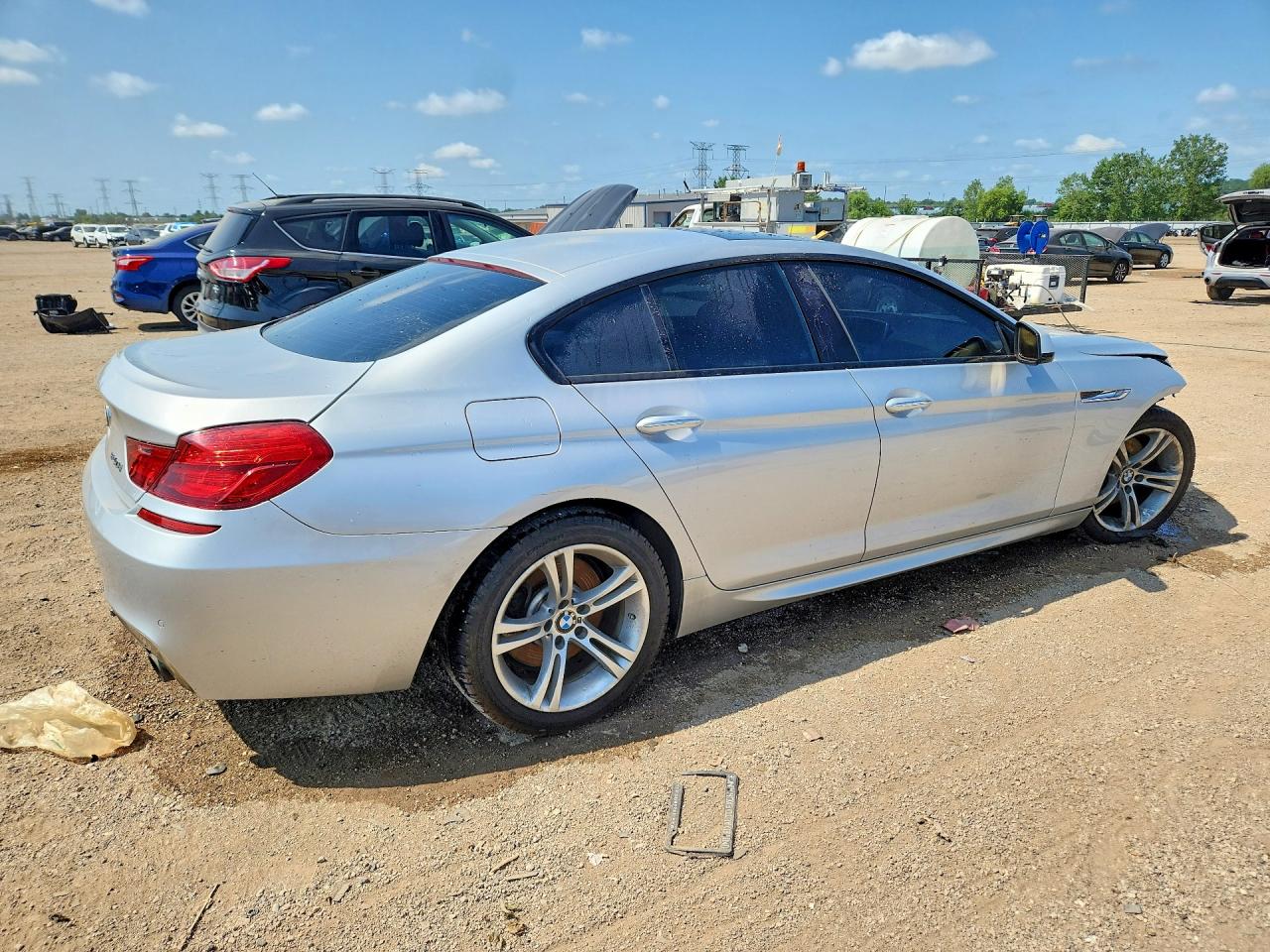 2014 Bmw 640 Xi Gran Coupe Silver vin: WBA6B8C55EDZ72345