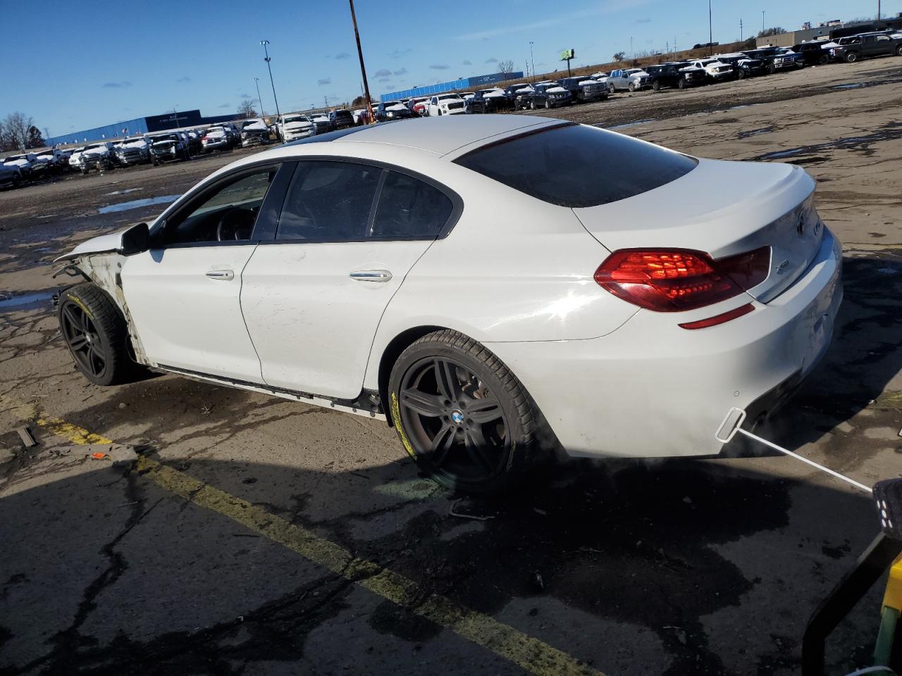 2014 Bmw 640 Xi Gran Coupe White vin: WBA6B8C55EDZ72619