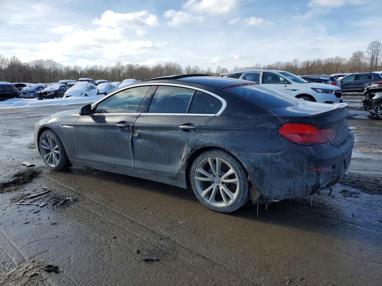 2014 Bmw 640 Xi Gran Coupe Black vin: WBA6B8C56EDZ72452