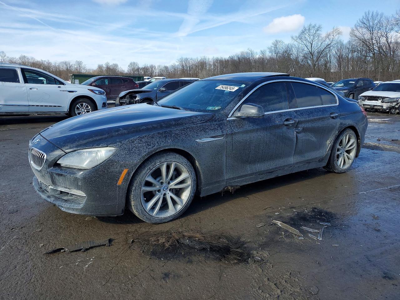 2014 Bmw 640 Xi Gran Coupe Black vin: WBA6B8C56EDZ72452