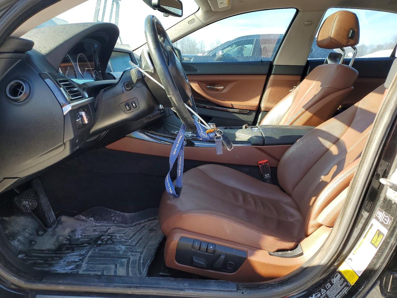 2014 Bmw 640 Xi Gran Coupe Black vin: WBA6B8C56EDZ72452