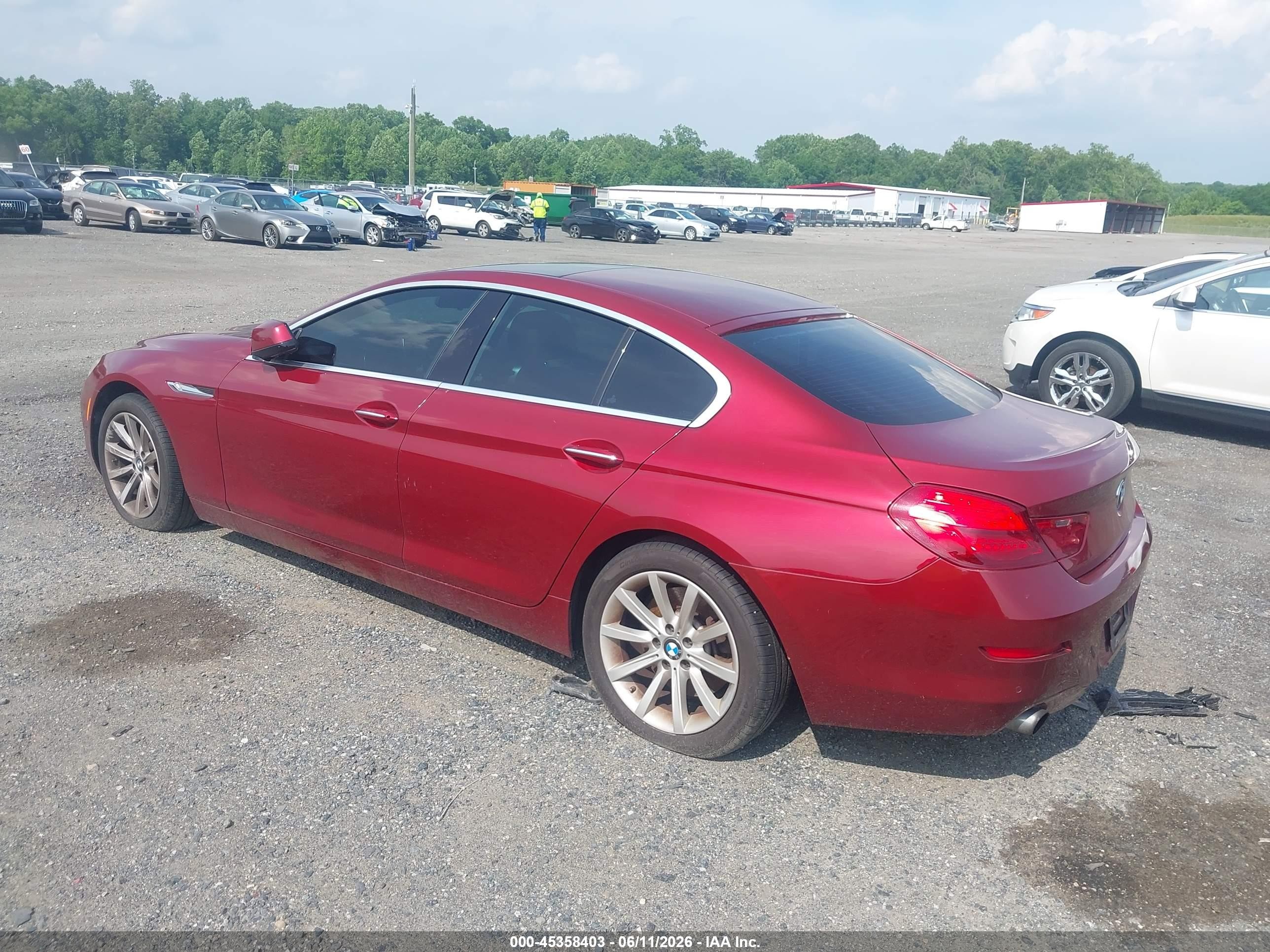 2014 Bmw 640i Gran Coupe Xdrive Red vin: WBA6B8C56EDZ72578