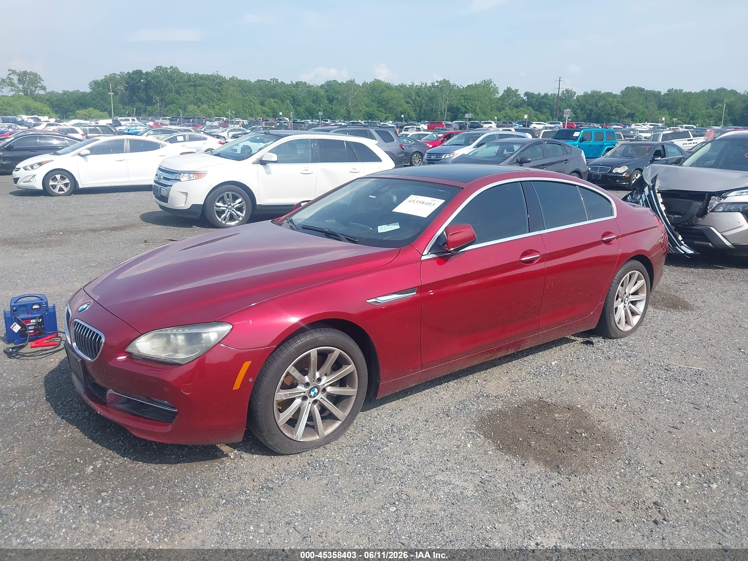 2014 Bmw 640i Gran Coupe Xdrive Red vin: WBA6B8C56EDZ72578