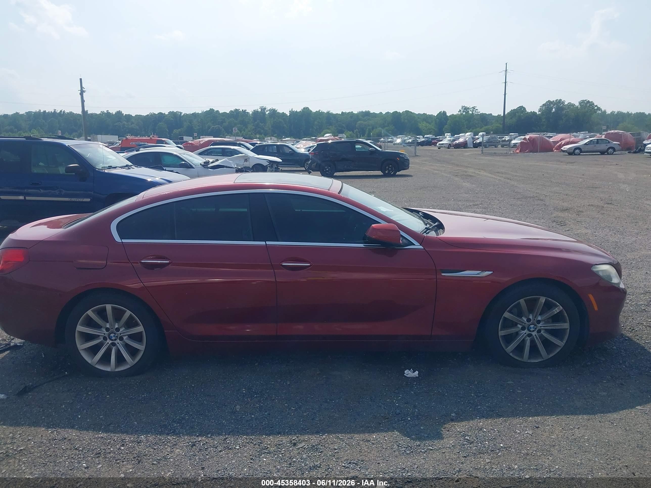 2014 Bmw 640i Gran Coupe Xdrive Red vin: WBA6B8C56EDZ72578