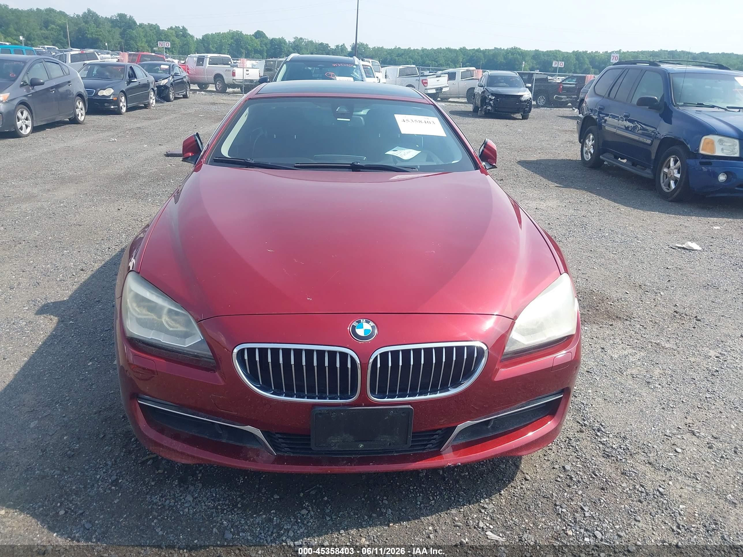 2014 Bmw 640i Gran Coupe Xdrive Red vin: WBA6B8C56EDZ72578