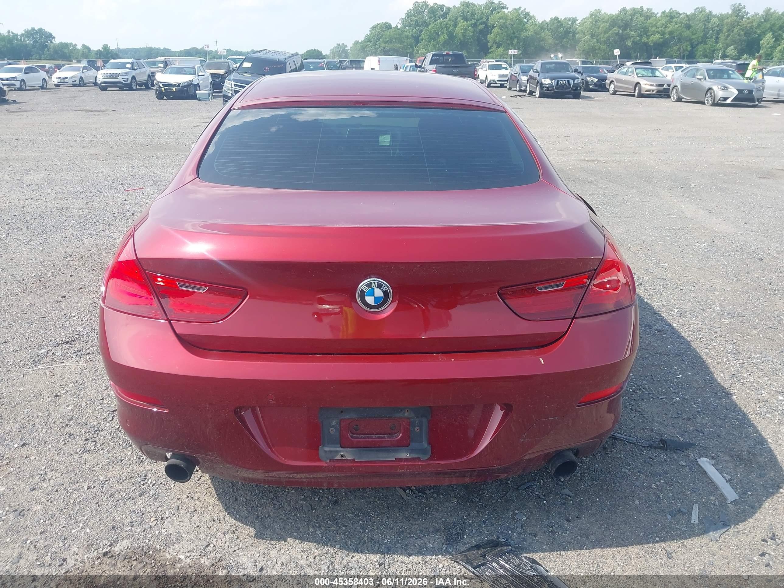 2014 Bmw 640i Gran Coupe Xdrive Red vin: WBA6B8C56EDZ72578