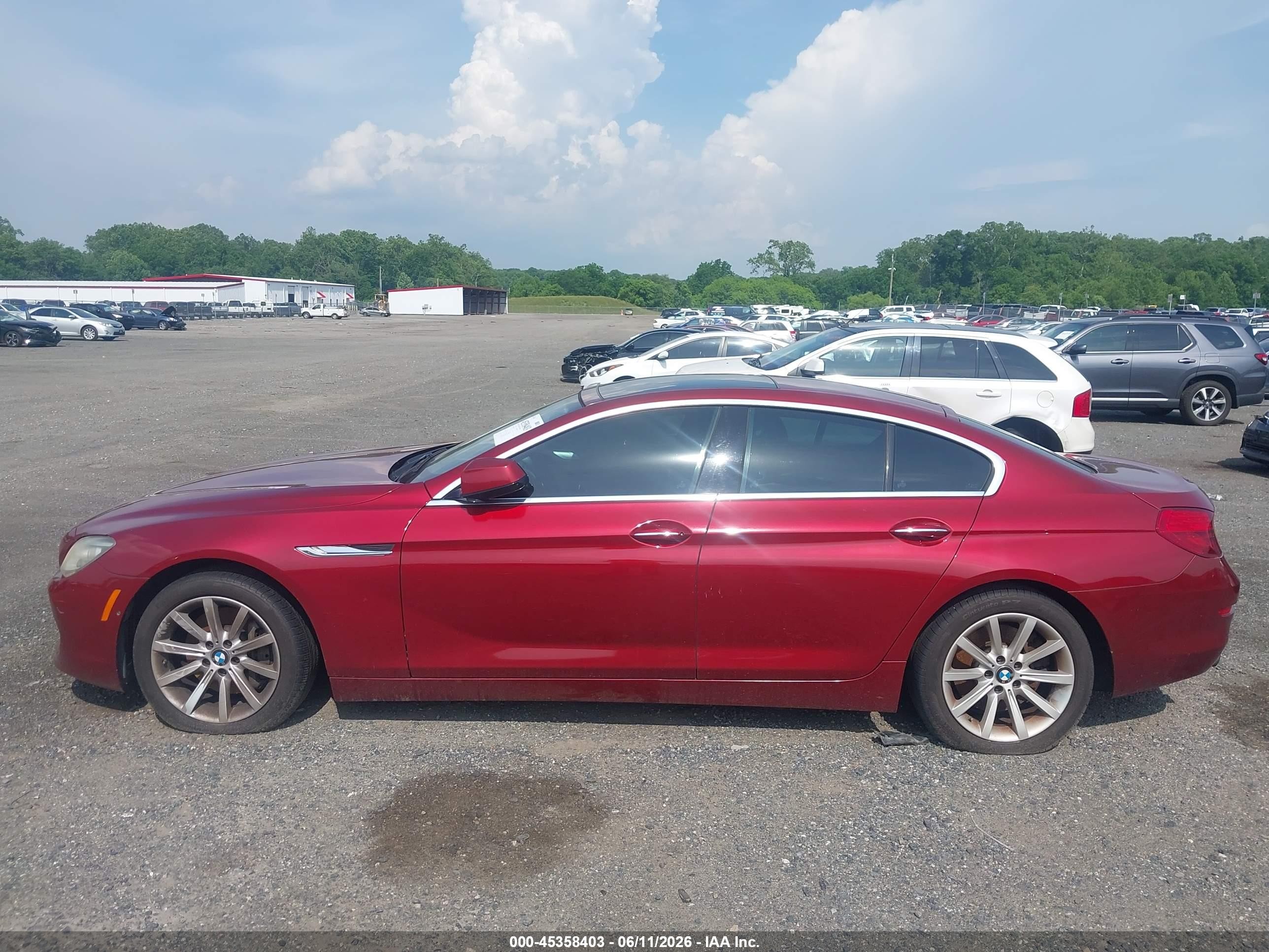 2014 Bmw 640i Gran Coupe Xdrive Red vin: WBA6B8C56EDZ72578