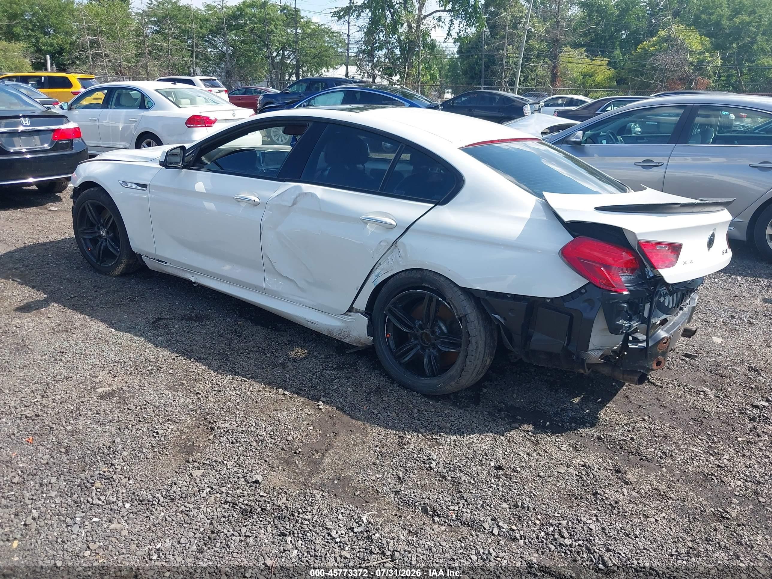 2014 Bmw 640i Gran Coupe Xdrive White vin: WBA6B8C57ED452437