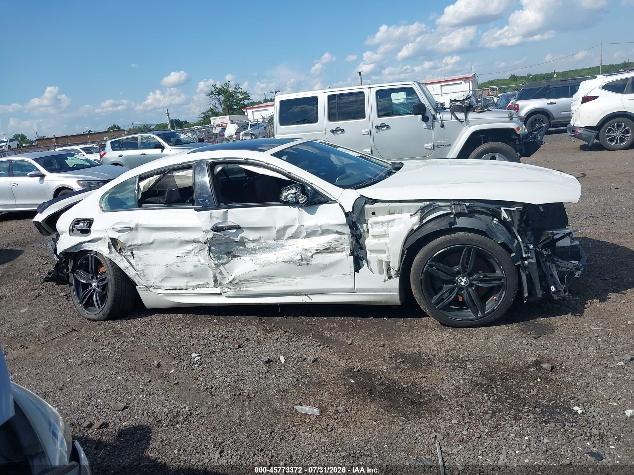 2014 Bmw 640i Gran Coupe Xdrive White vin: WBA6B8C57ED452437