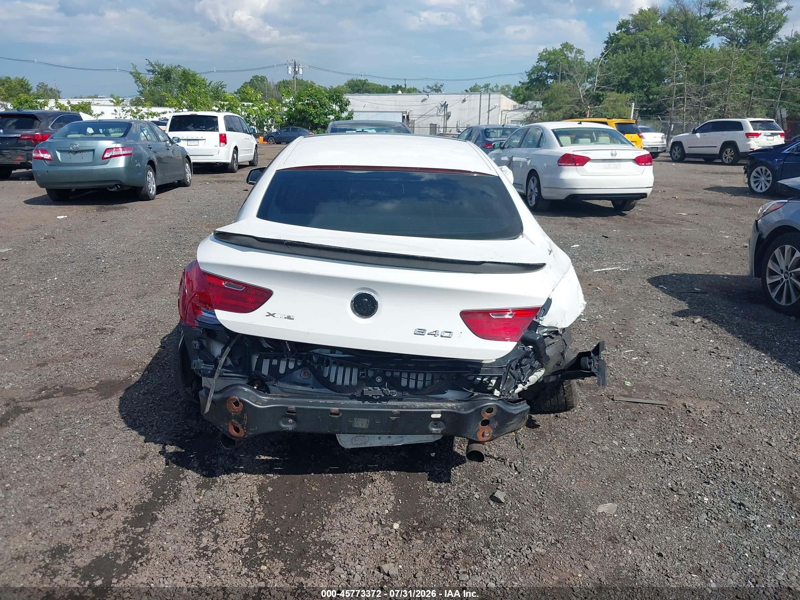 2014 Bmw 640i Gran Coupe Xdrive White vin: WBA6B8C57ED452437