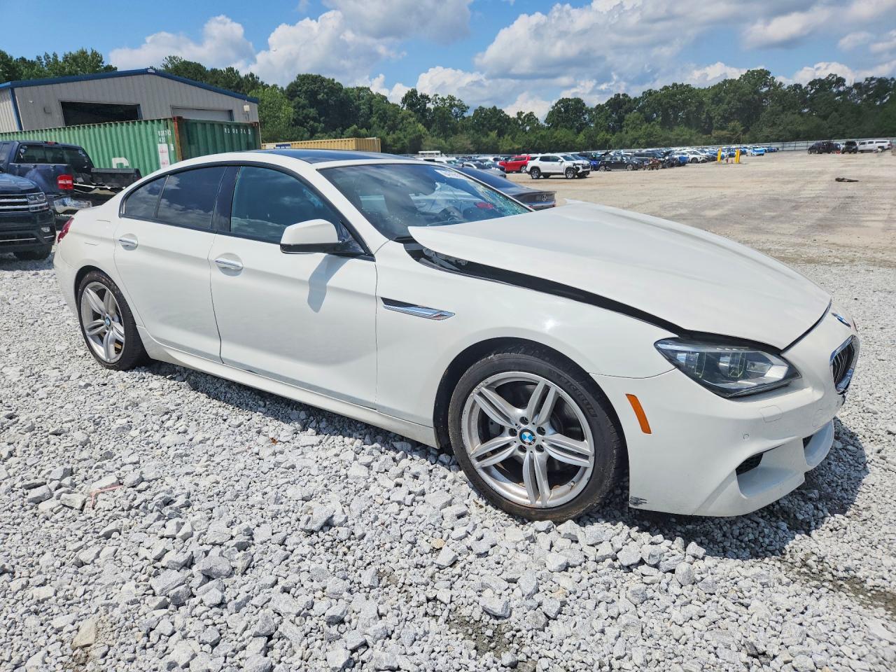 2014 Bmw 640 Xi Gran Coupe White vin: WBA6B8C57ED452843