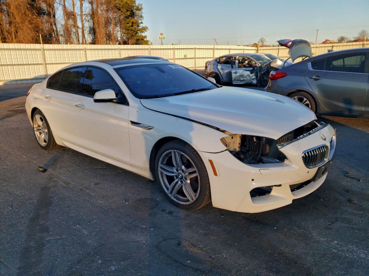 2014 Bmw 640 Xi Gran Coupe White vin: WBA6B8C57EDZ72671
