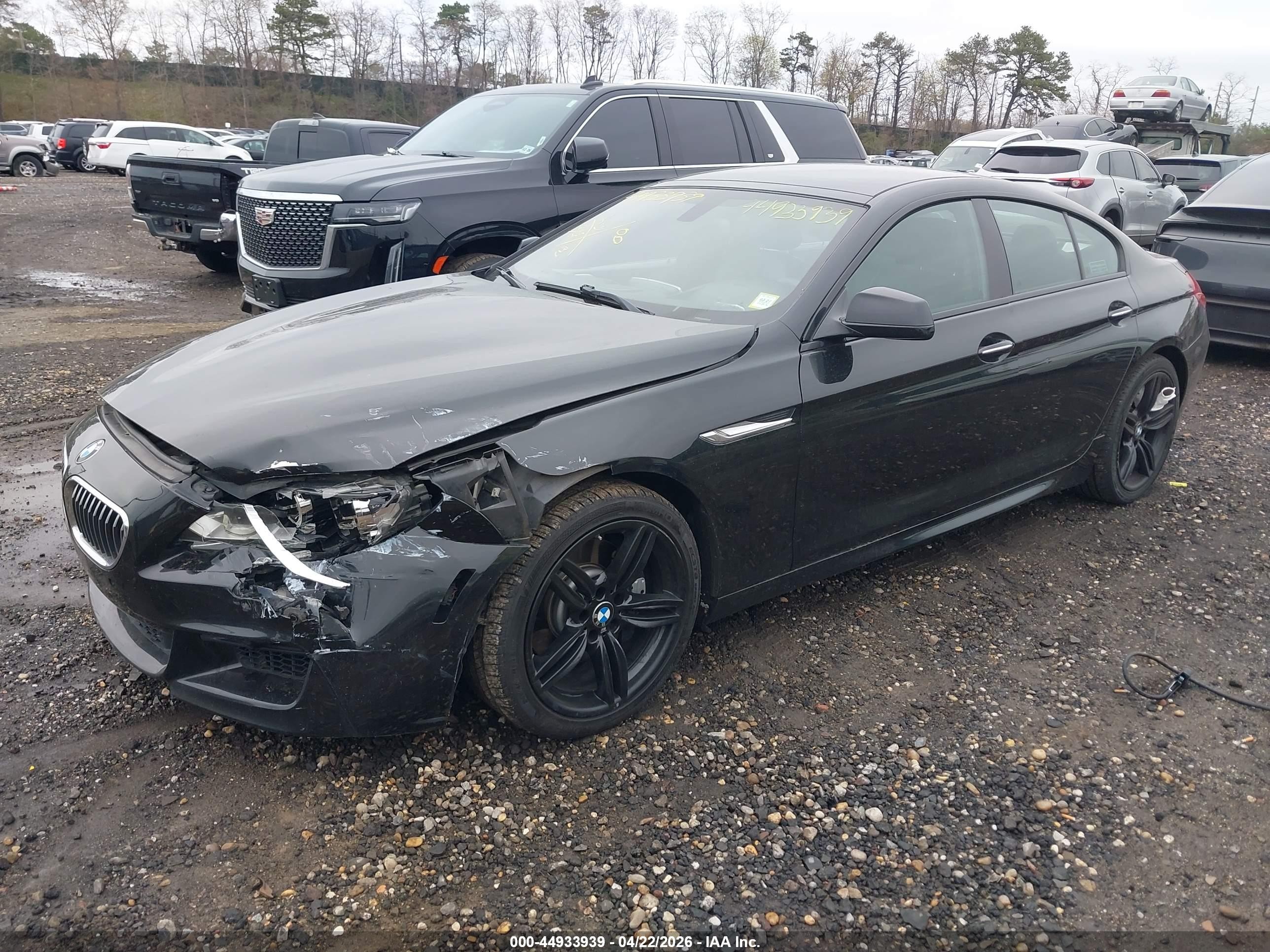 2014 Bmw 640i Gran Coupe Xdrive Black vin: WBA6B8C58ED452804