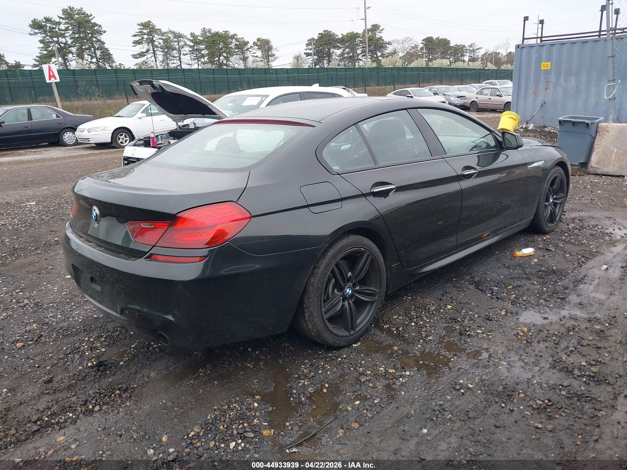 2014 Bmw 640i Gran Coupe Xdrive Black vin: WBA6B8C58ED452804