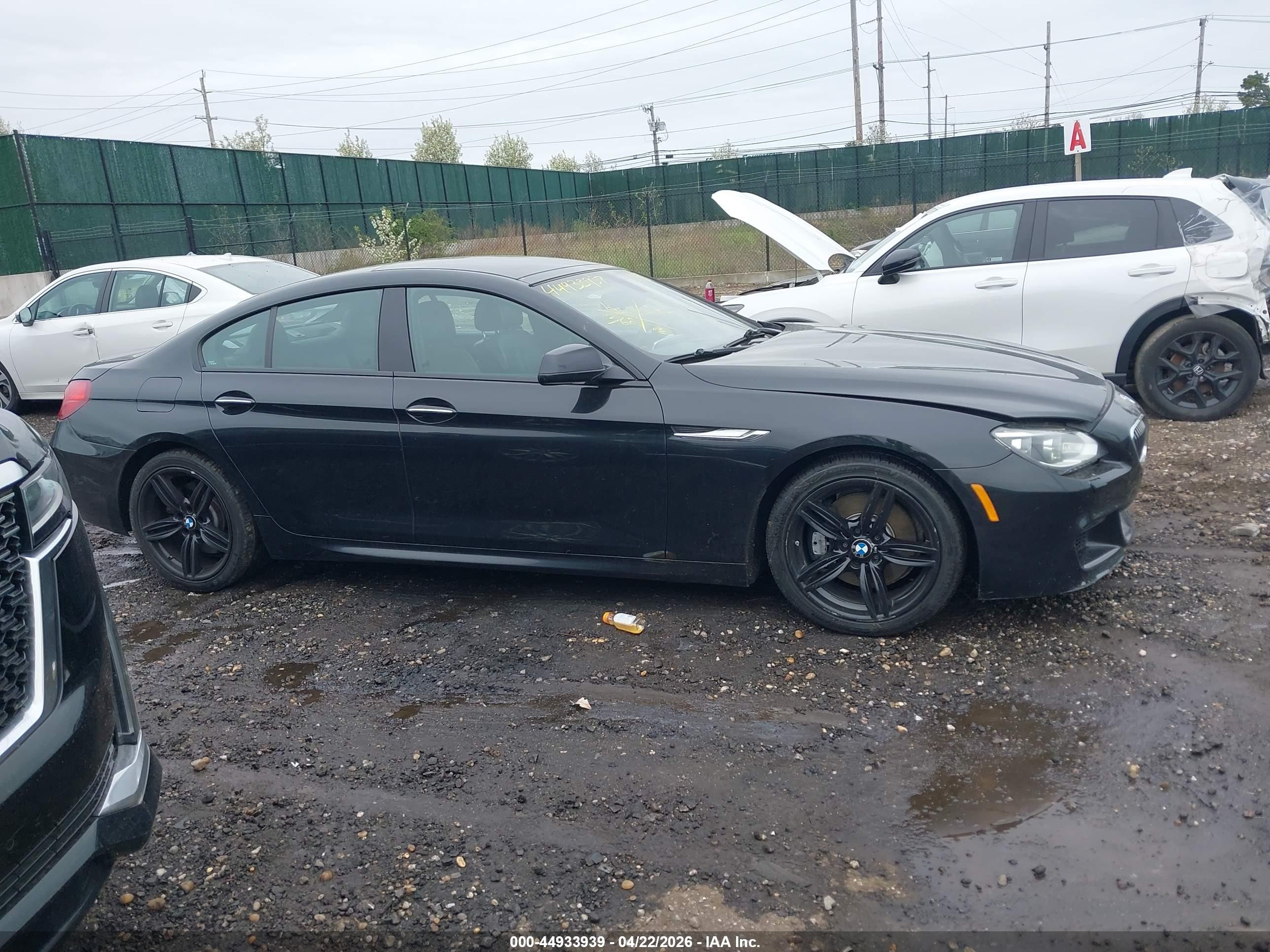 2014 Bmw 640i Gran Coupe Xdrive Black vin: WBA6B8C58ED452804