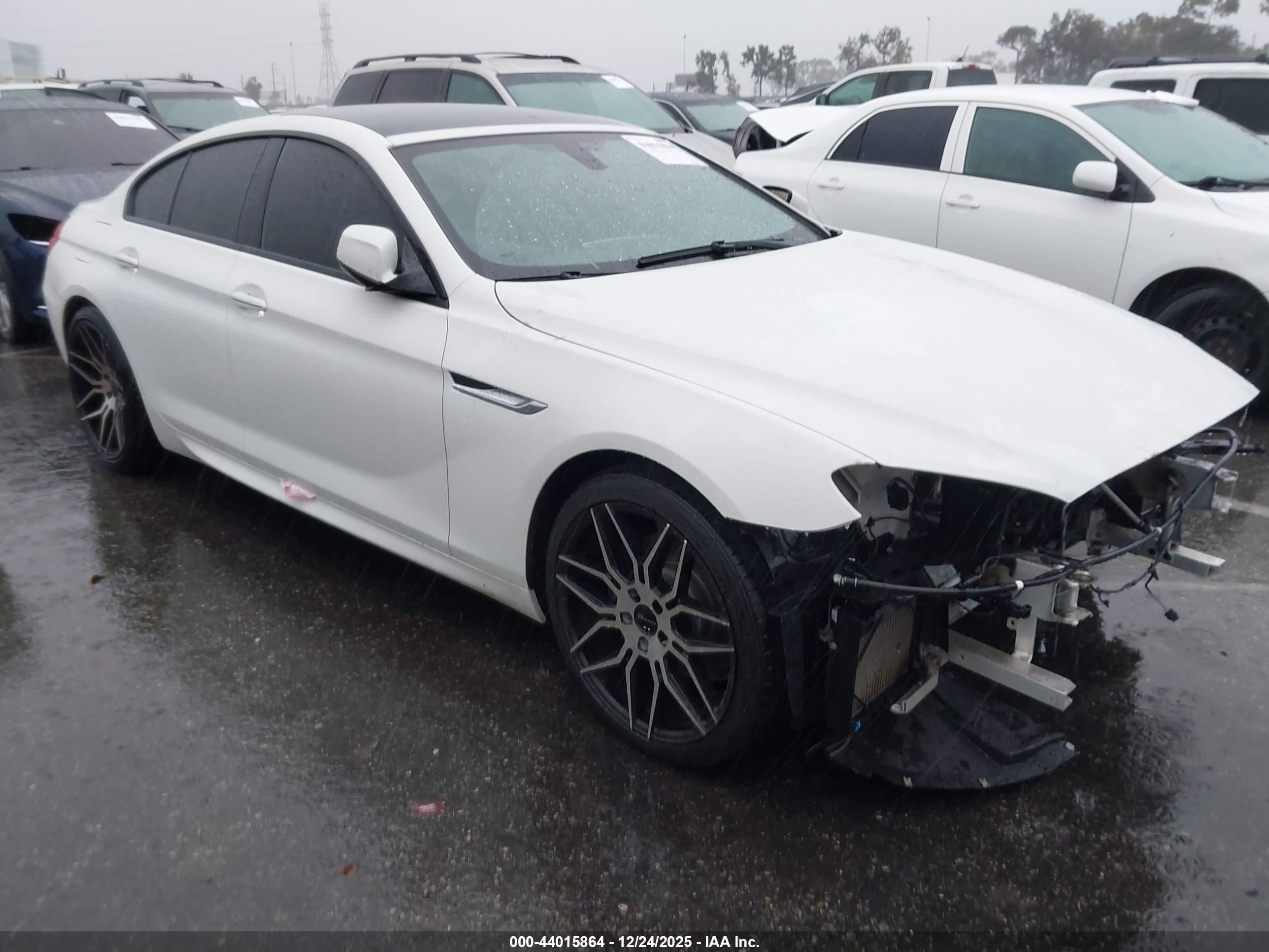 2014 Bmw 640i Gran Coupe Xdrive White vin: WBA6B8C58EDZ72419