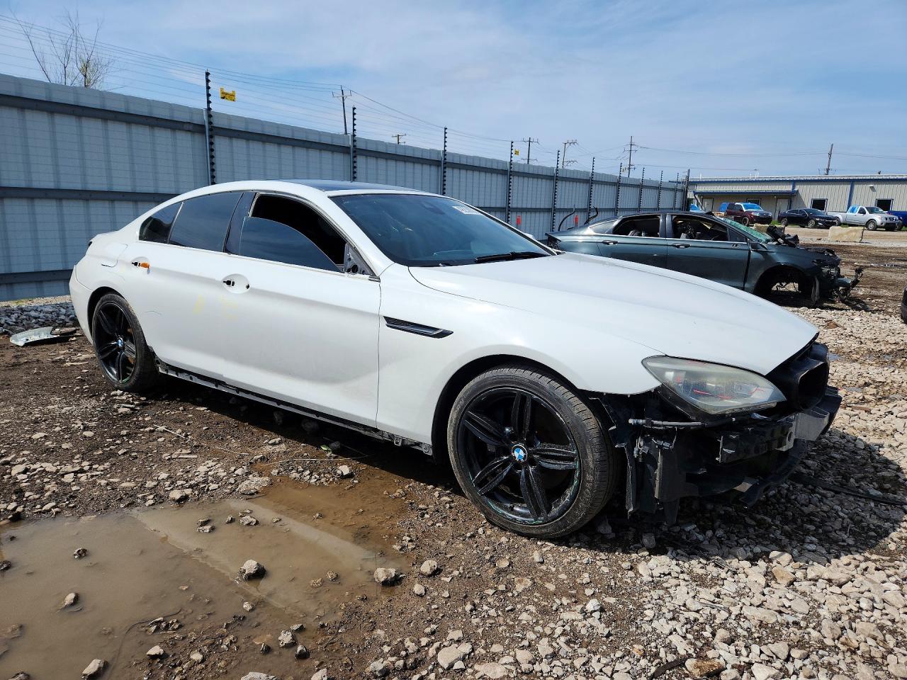 2014 Bmw 640 Xi Gran Coupe White vin: WBA6B8C59EDZ72624
