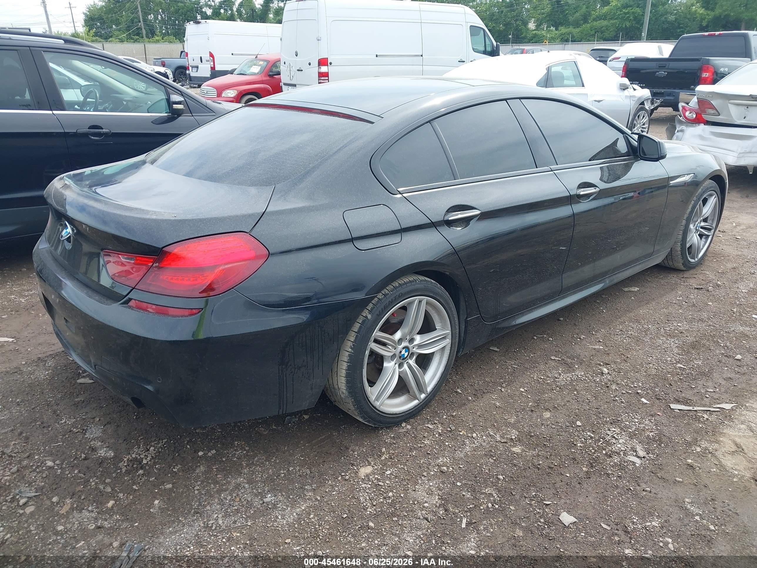 2015 Bmw 640i Gran Coupe Xdrive Черный vin: WBA6B8C59FD452991