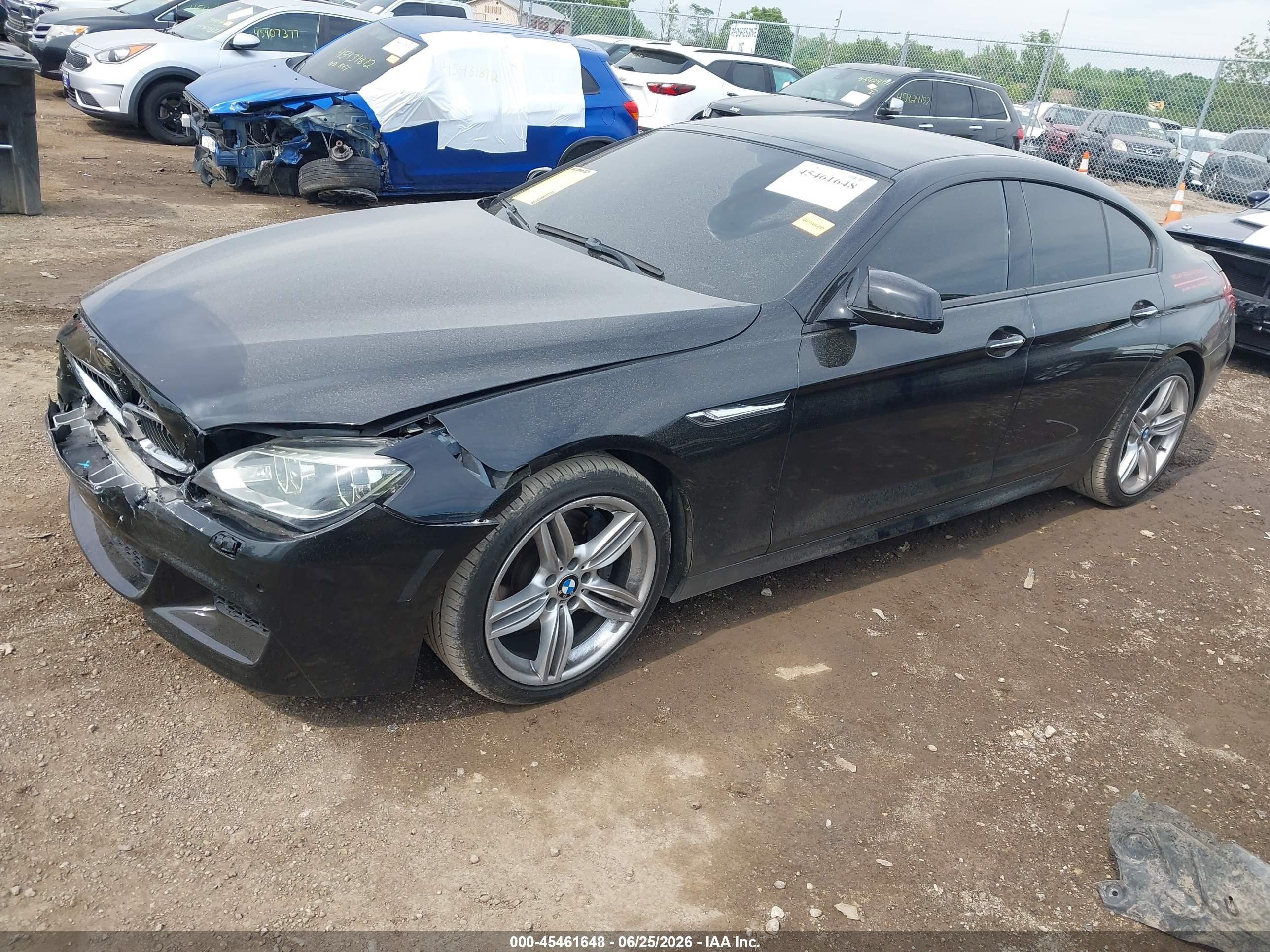 2015 Bmw 640i Gran Coupe Xdrive Черный vin: WBA6B8C59FD452991