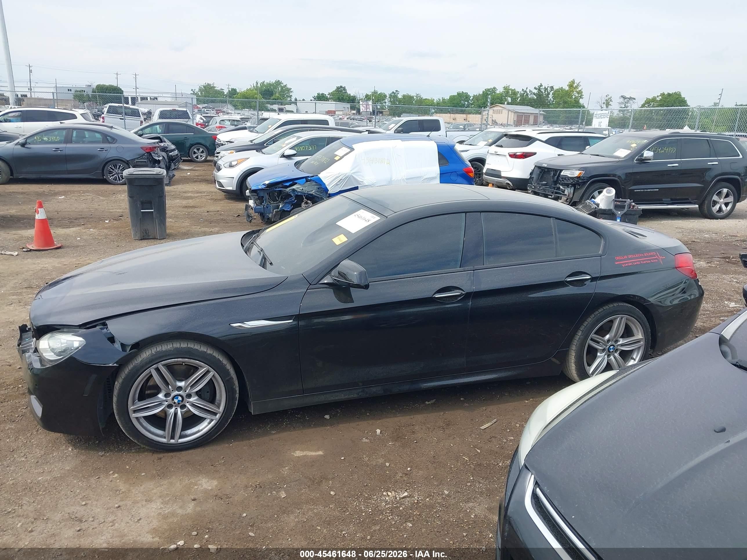2015 Bmw 640i Gran Coupe Xdrive Черный vin: WBA6B8C59FD452991