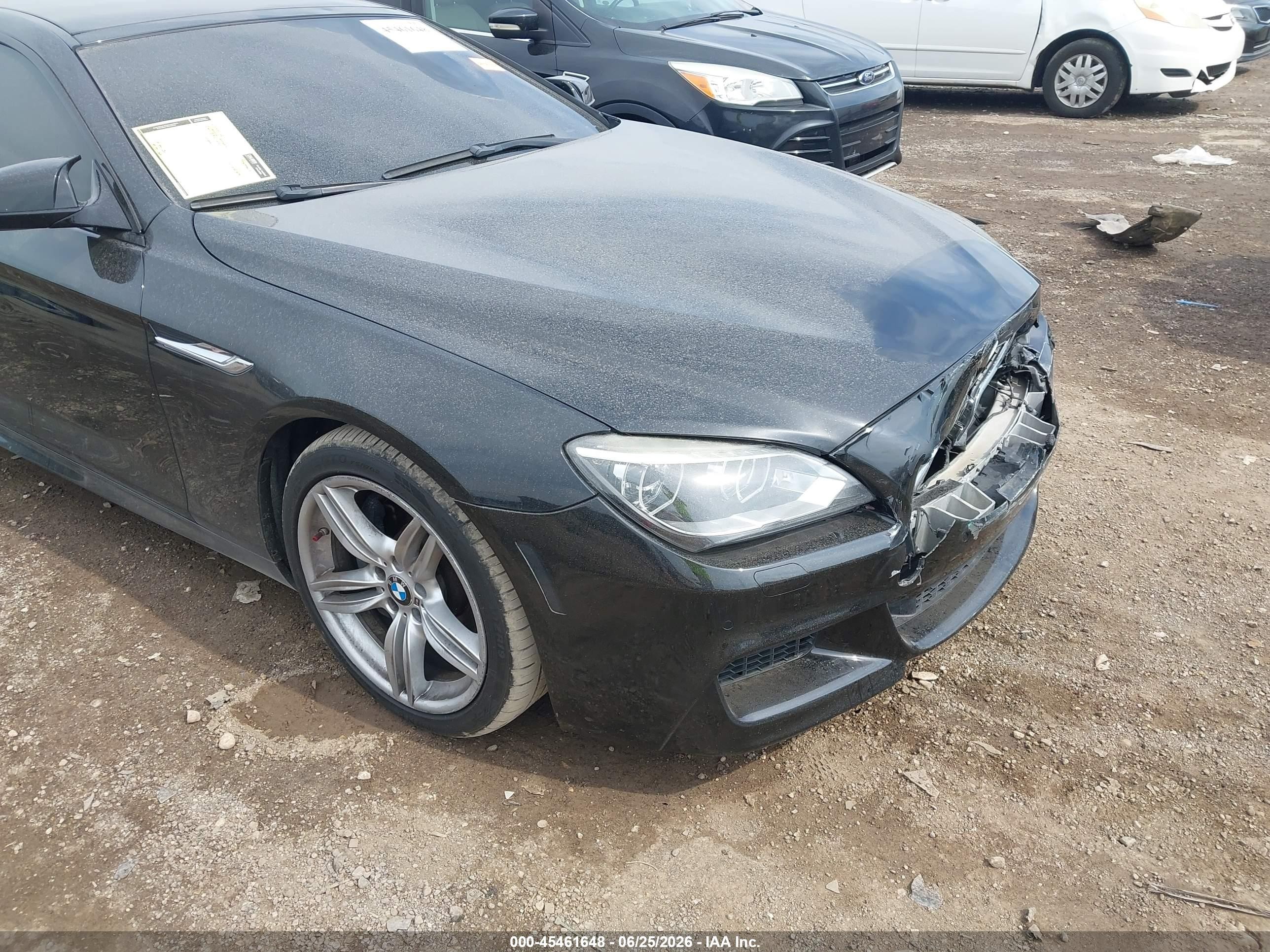 2015 Bmw 640i Gran Coupe Xdrive Черный vin: WBA6B8C59FD452991