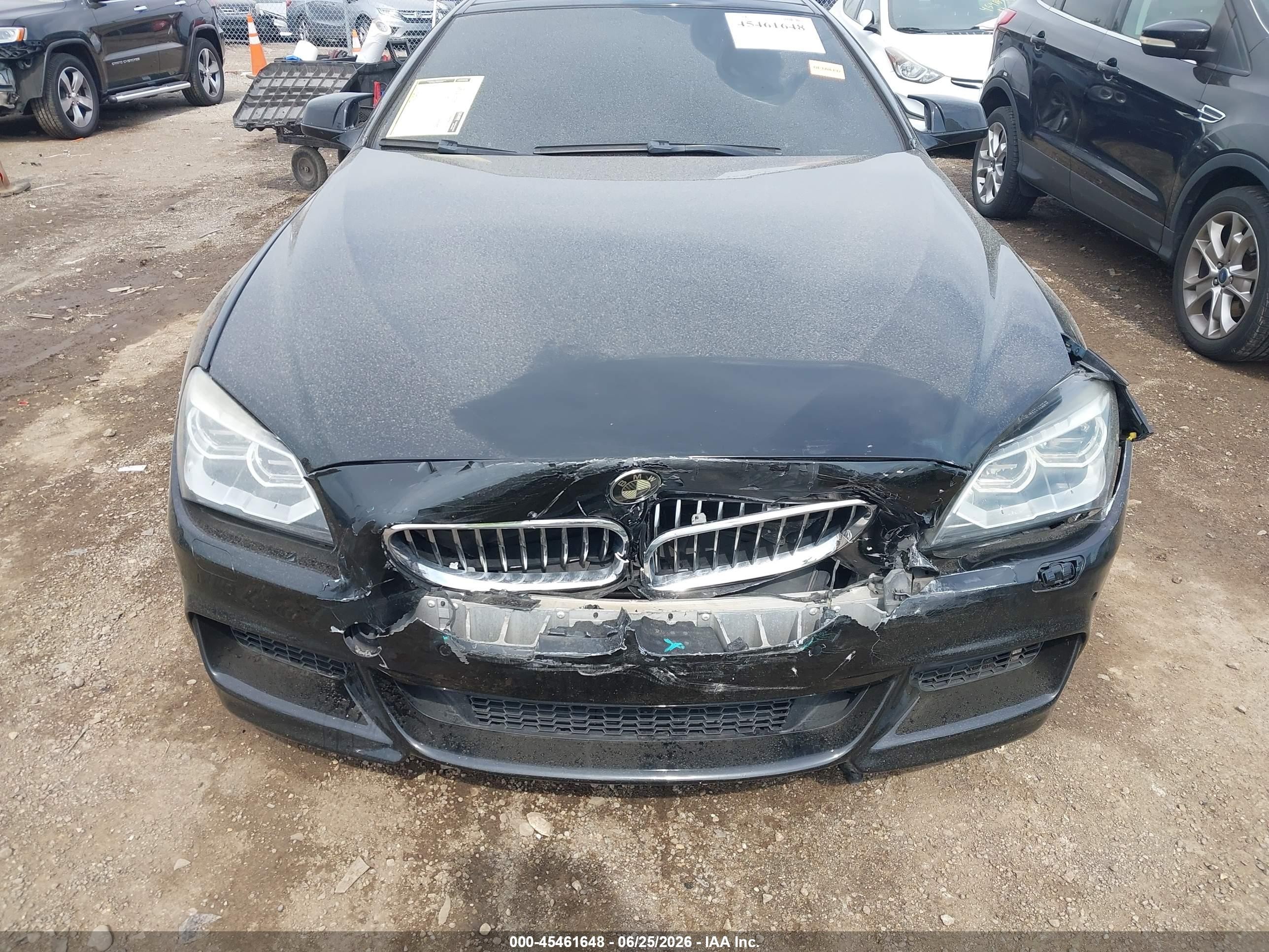 2015 Bmw 640i Gran Coupe Xdrive Черный vin: WBA6B8C59FD452991