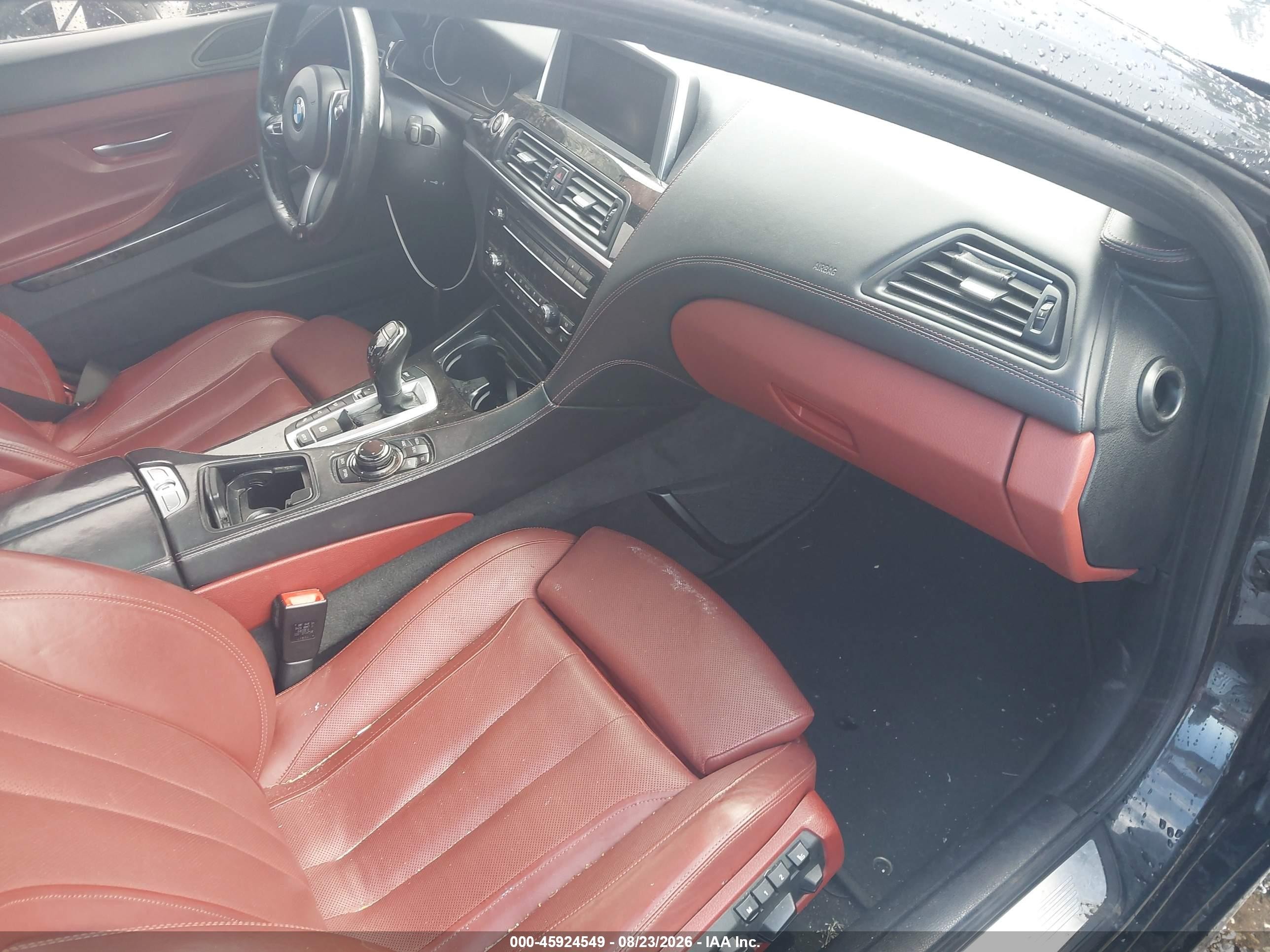 2014 Bmw 640i Gran Coupe Xdrive Black vin: WBA6B8C5XED452609