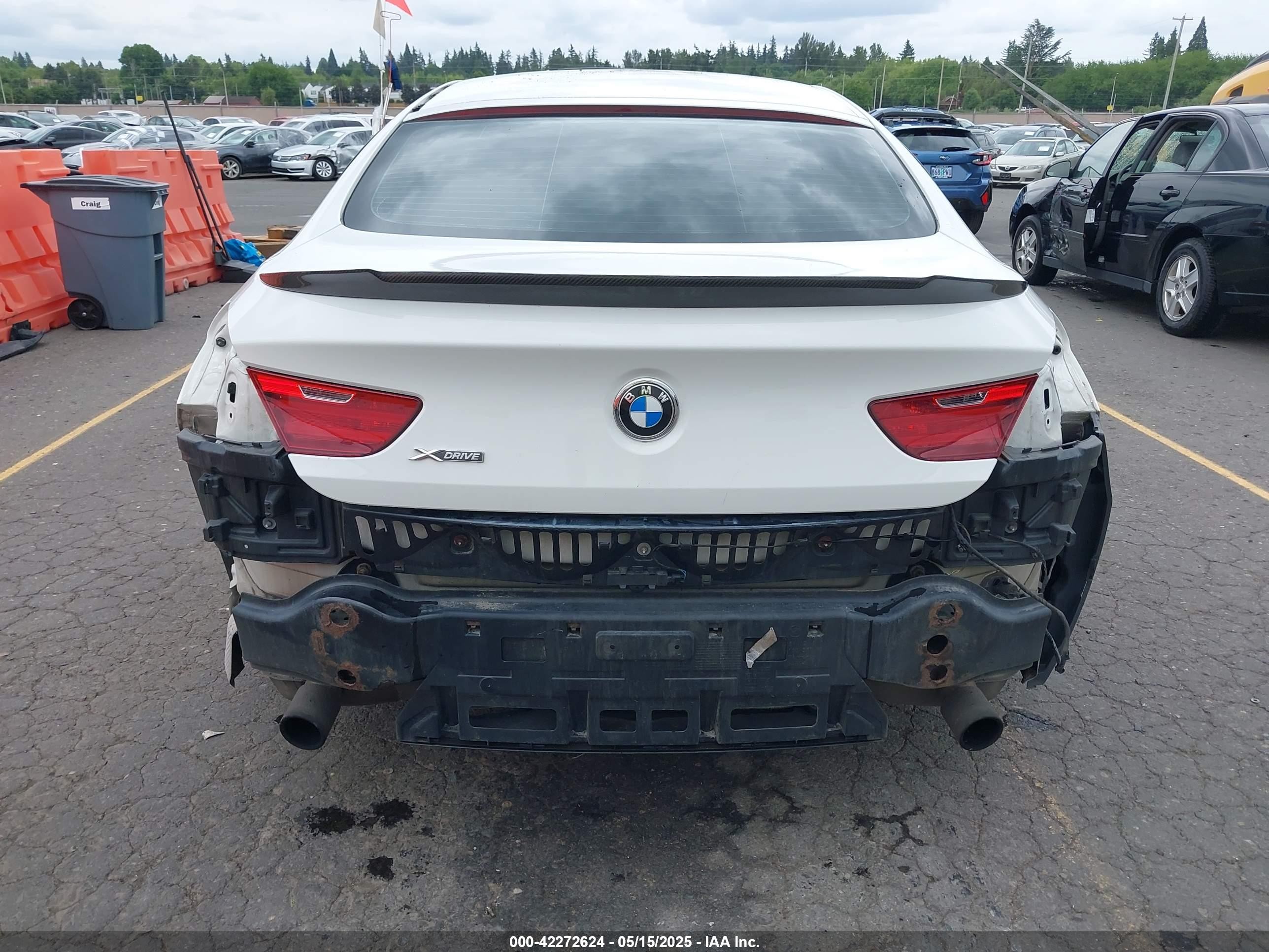 2014 Bmw 640i Gran Coupe Xdrive White vin: WBA6B8C5XED452755
