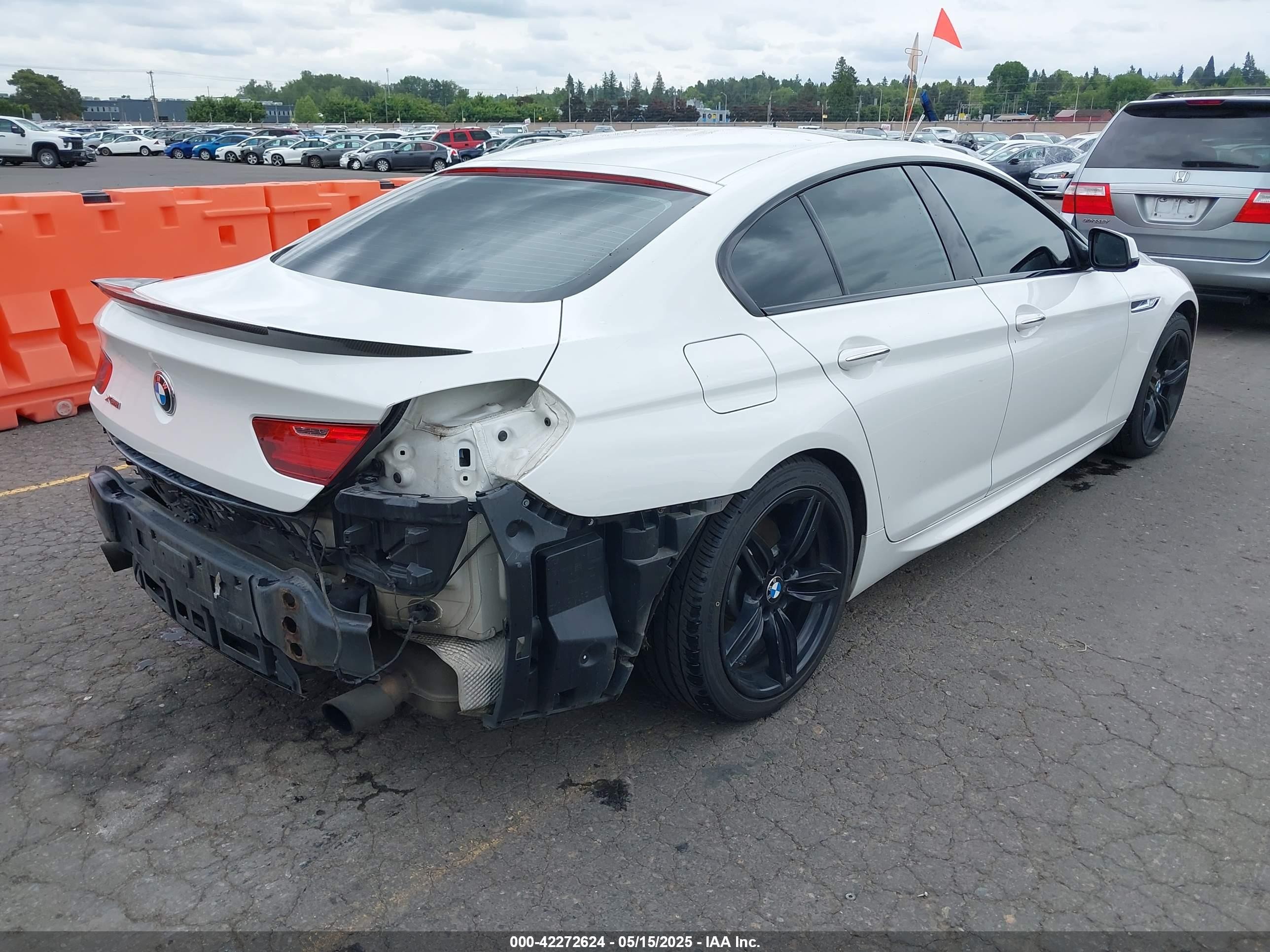 2014 Bmw 640i Gran Coupe Xdrive White vin: WBA6B8C5XED452755