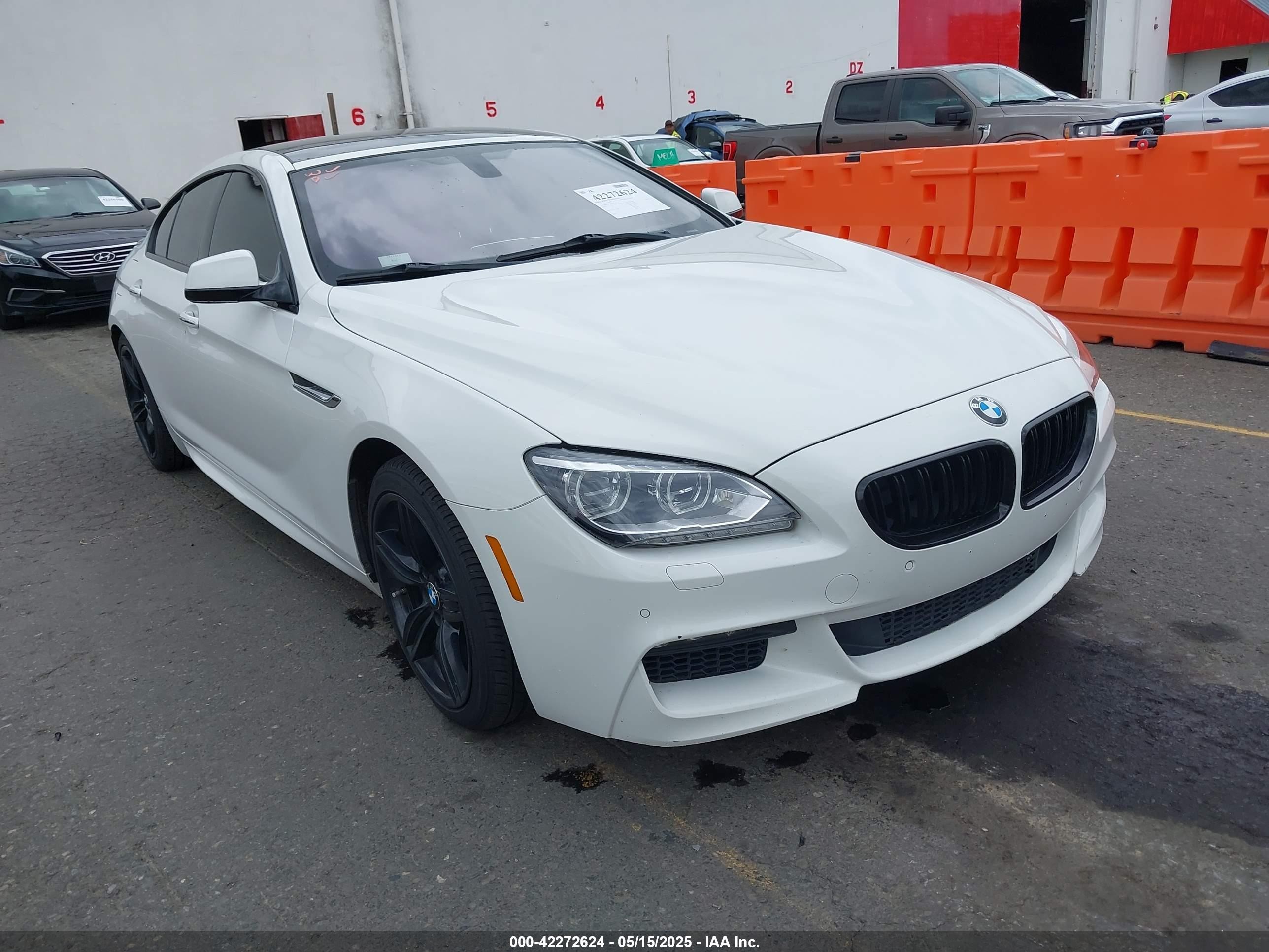 2014 Bmw 640i Gran Coupe Xdrive White vin: WBA6B8C5XED452755