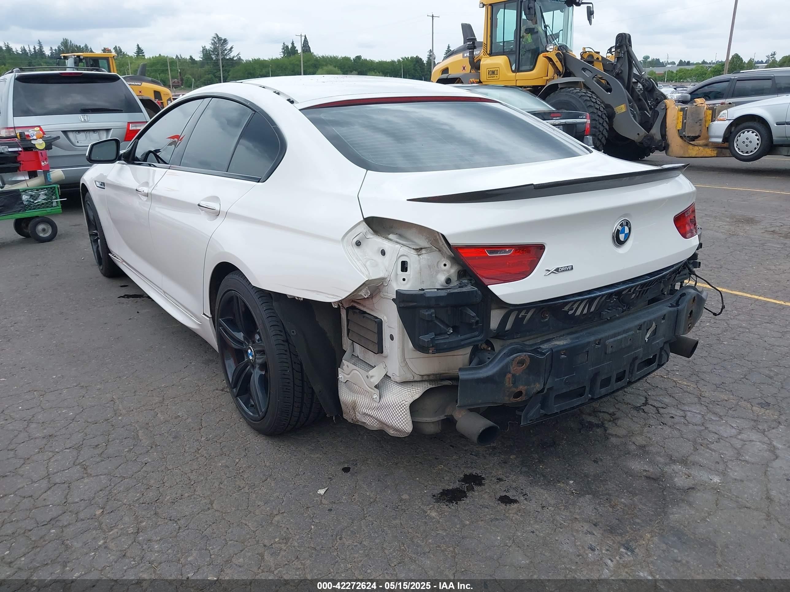 2014 Bmw 640i Gran Coupe Xdrive White vin: WBA6B8C5XED452755