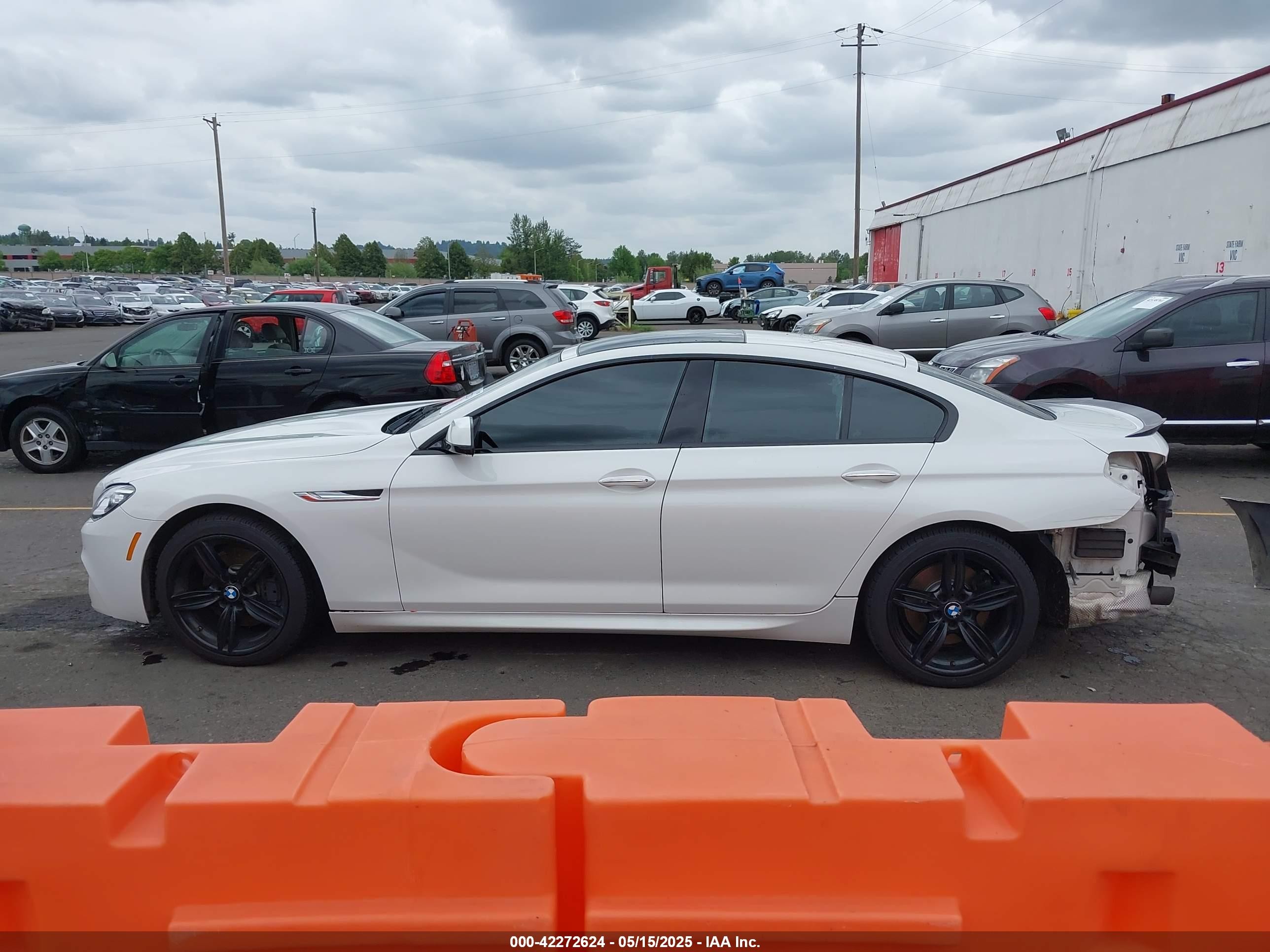 2014 Bmw 640i Gran Coupe Xdrive White vin: WBA6B8C5XED452755