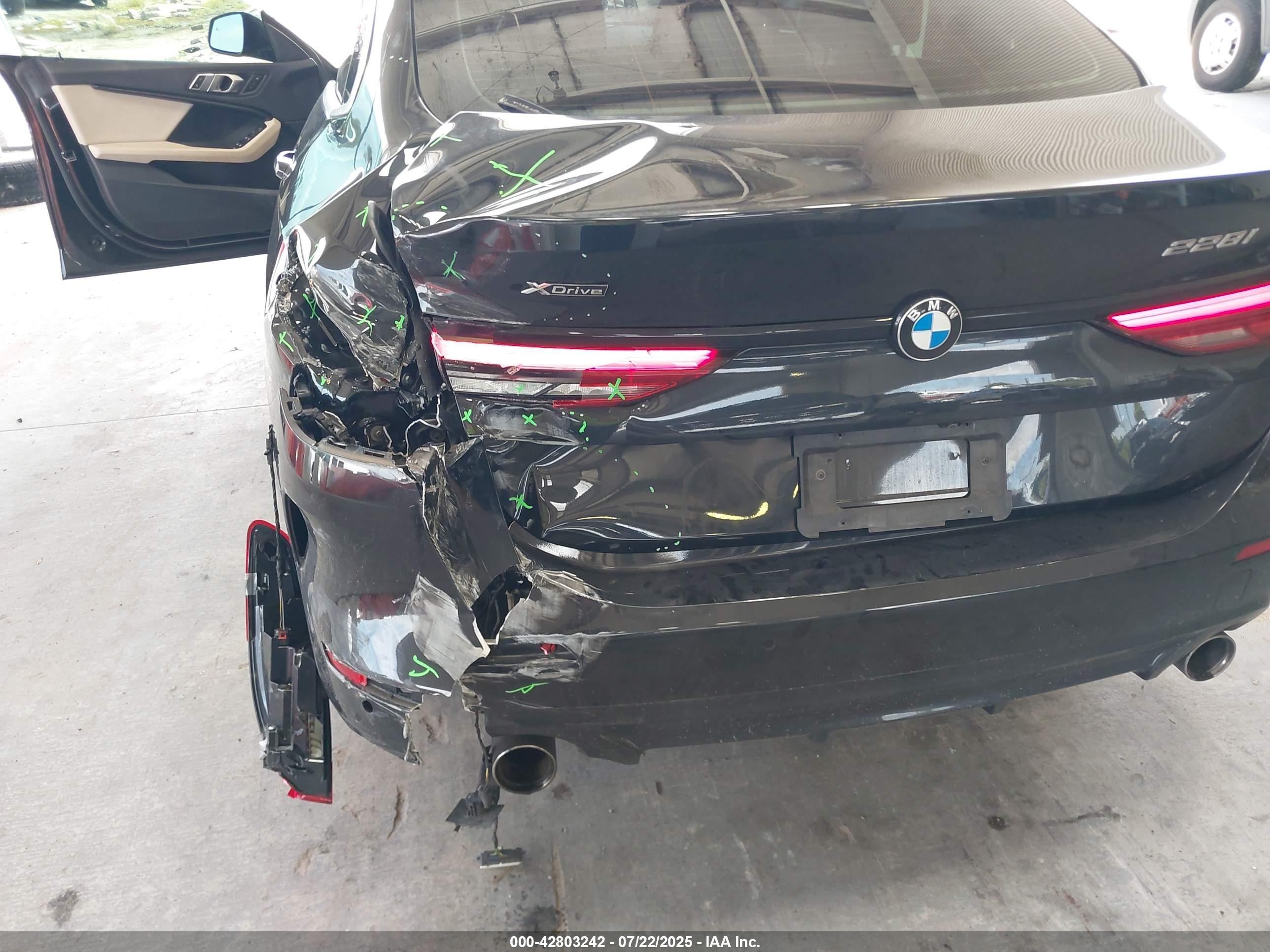 2020 Bmw 228i Gran Coupe Xdrive Black vin: WBA73AK01L7F57388