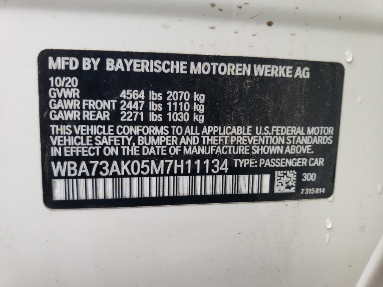 2021 Bmw 228xi White vin: WBA73AK05M7H11134