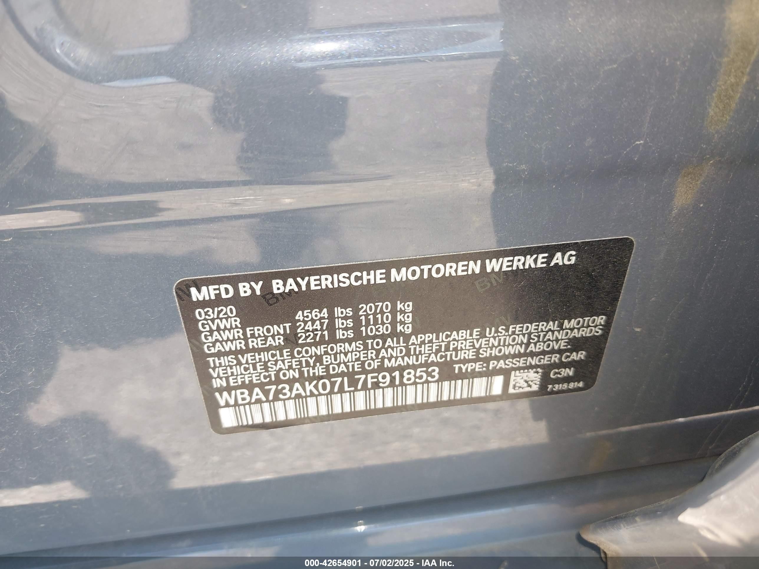 2020 Bmw 228i Gran Coupe Xdrive Gray vin: WBA73AK07L7F91853