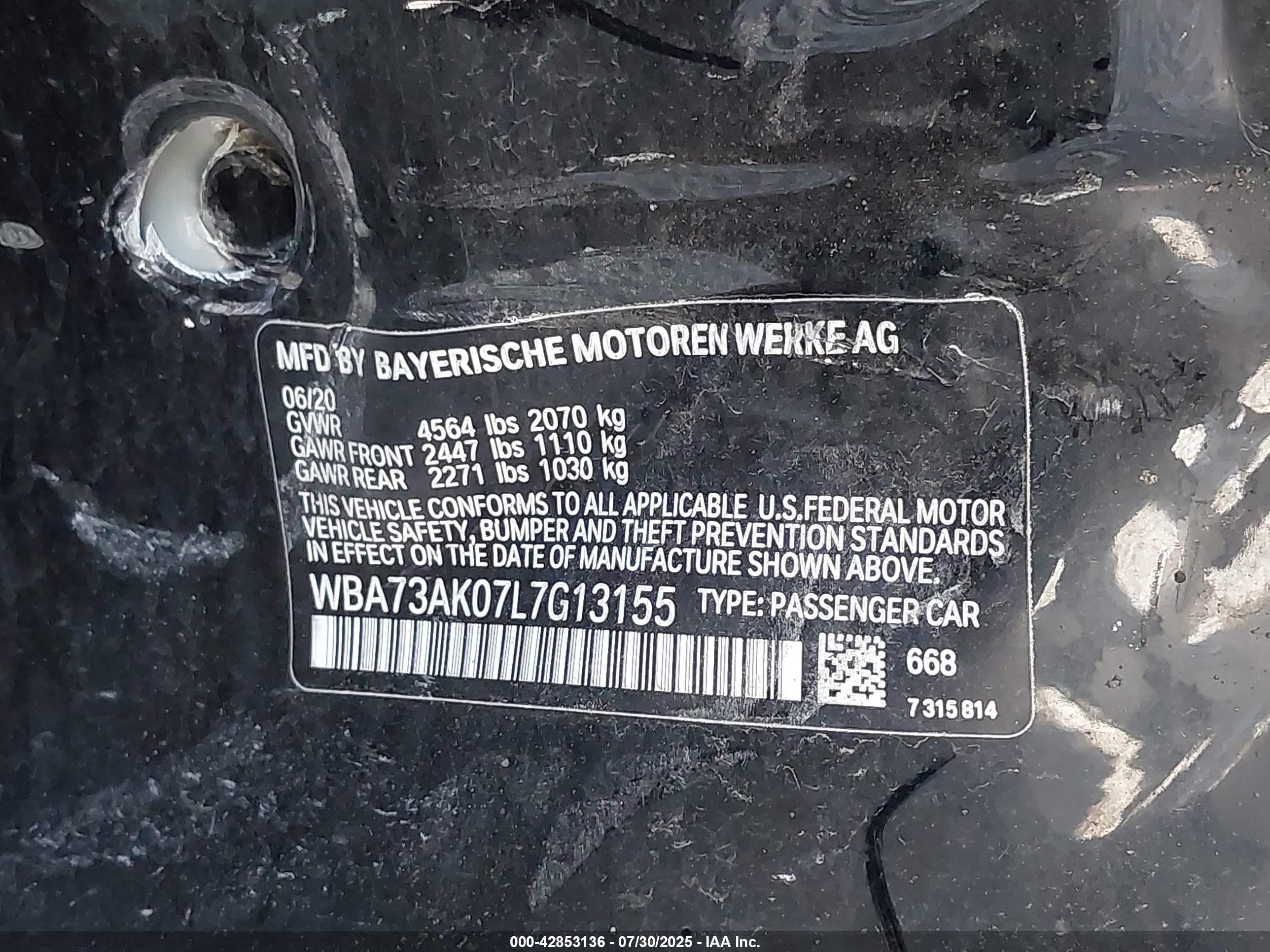 2020 Bmw 228i Gran Coupe Xdrive Black vin: WBA73AK07L7G13155