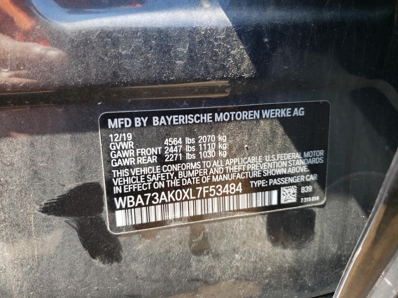2020 Bmw 228xi Gray vin: WBA73AK0XL7F53484