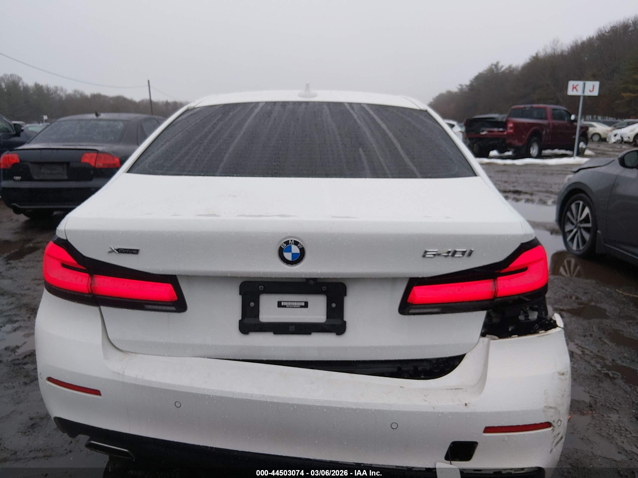 2022 Bmw 540 I Xdrive White vin: WBA73BJ01NWX58026