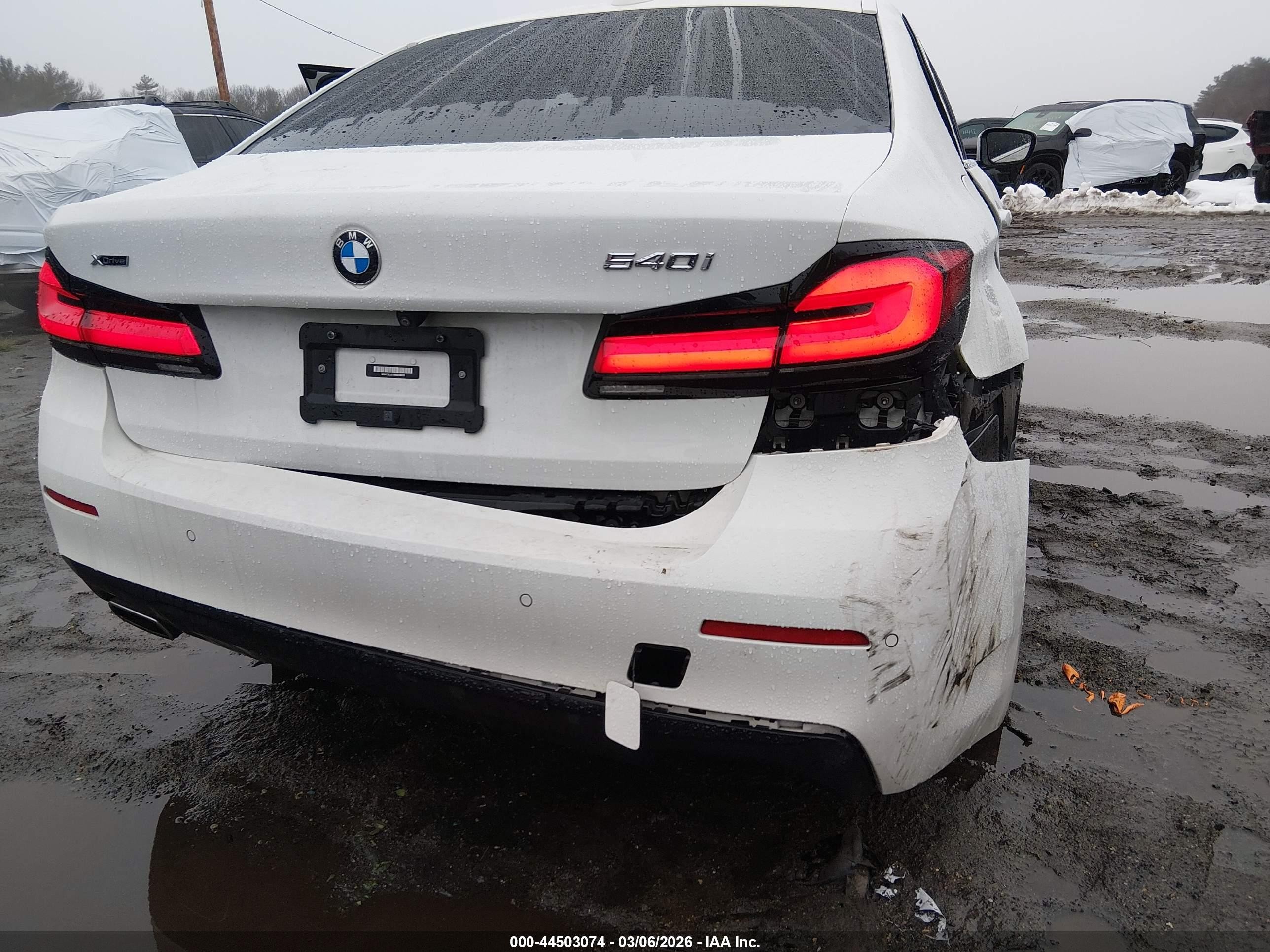 2022 Bmw 540 I Xdrive White vin: WBA73BJ01NWX58026