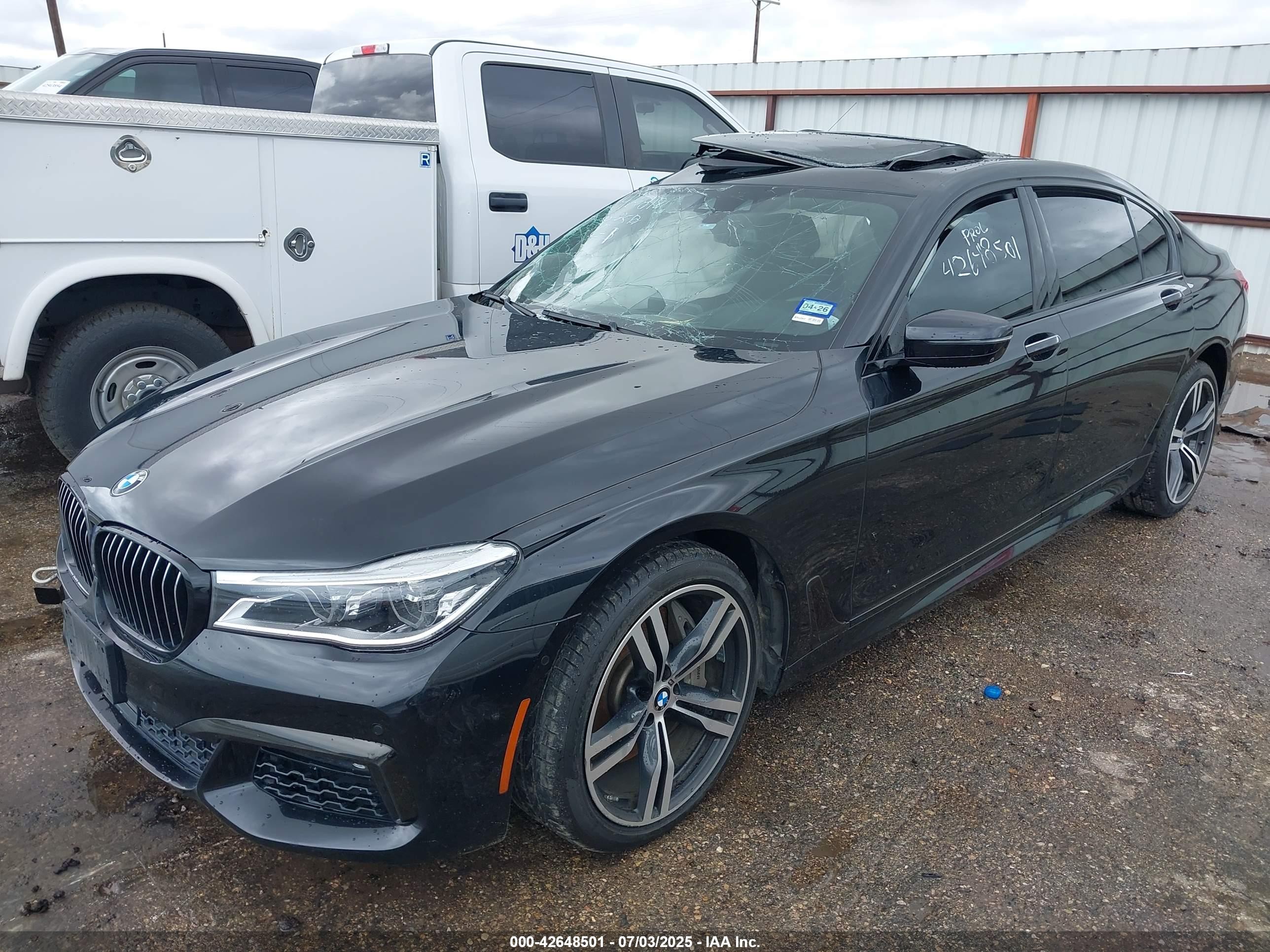 2019 Bmw 750i Black vin: WBA7F0C52KGM24369