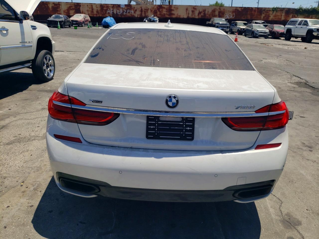 2017 Bmw 750 Xi White vin: WBA7F2C53HG421761